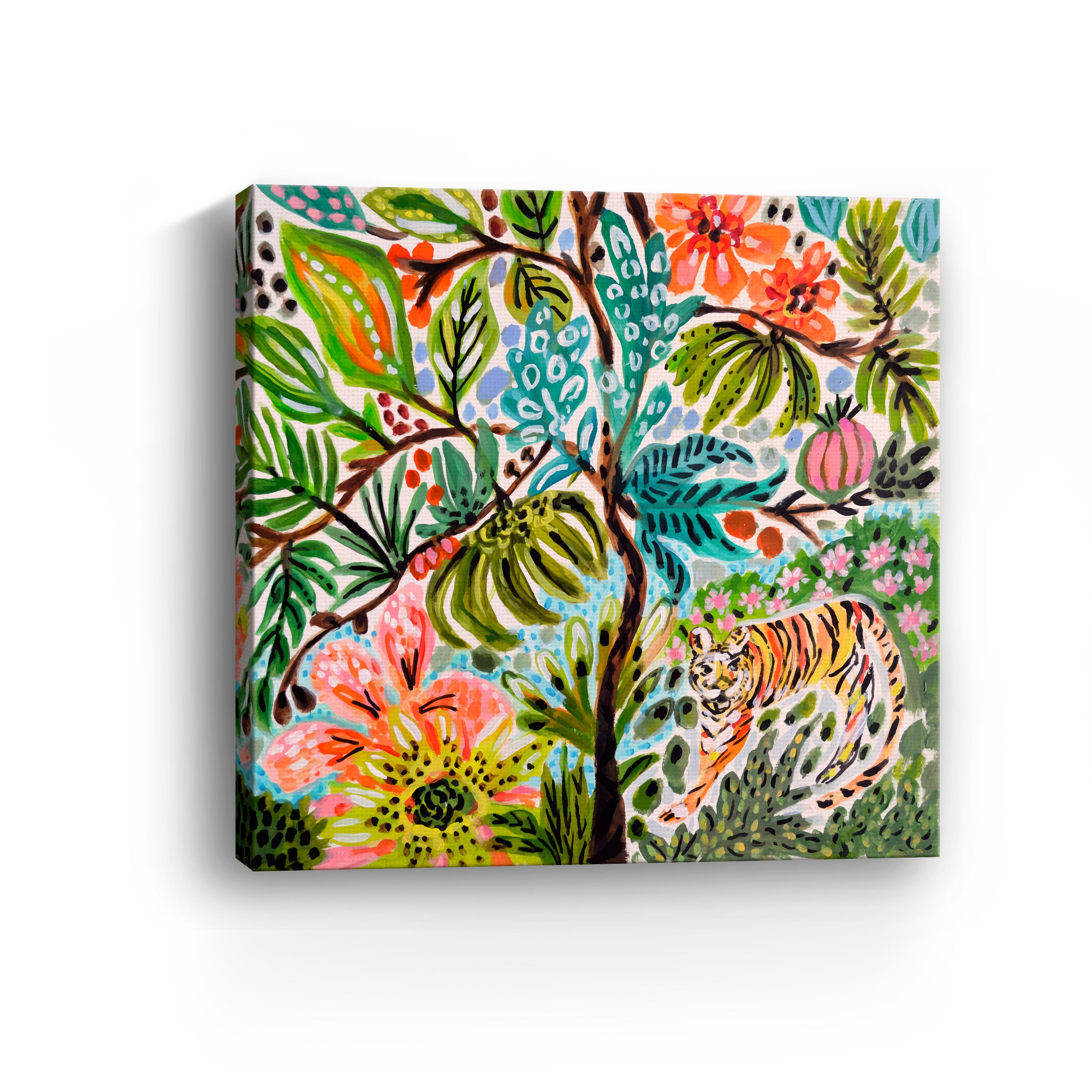 Jungle Cat Landscape Canvas Giclee