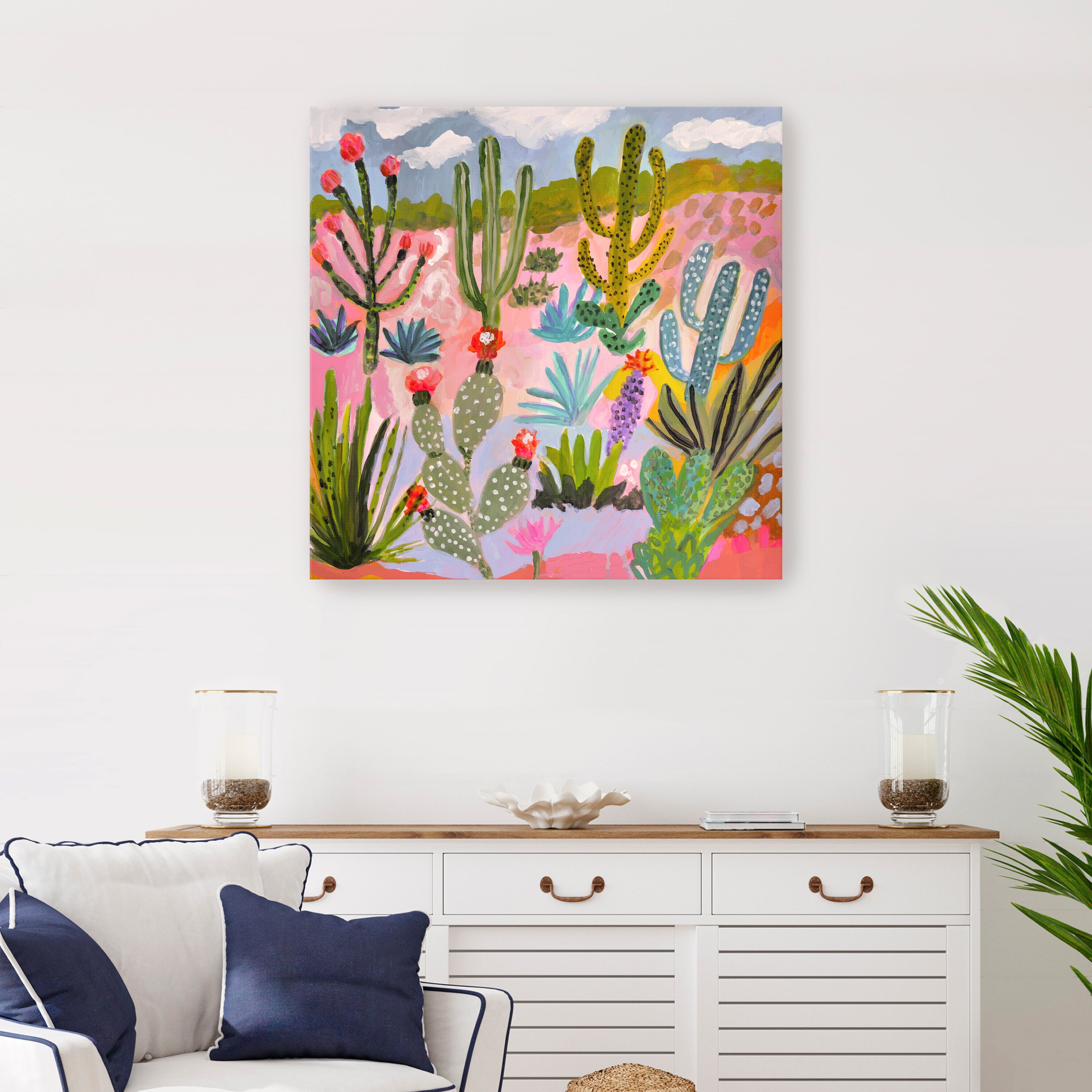 Cactus Garden 1 Canvas Giclee