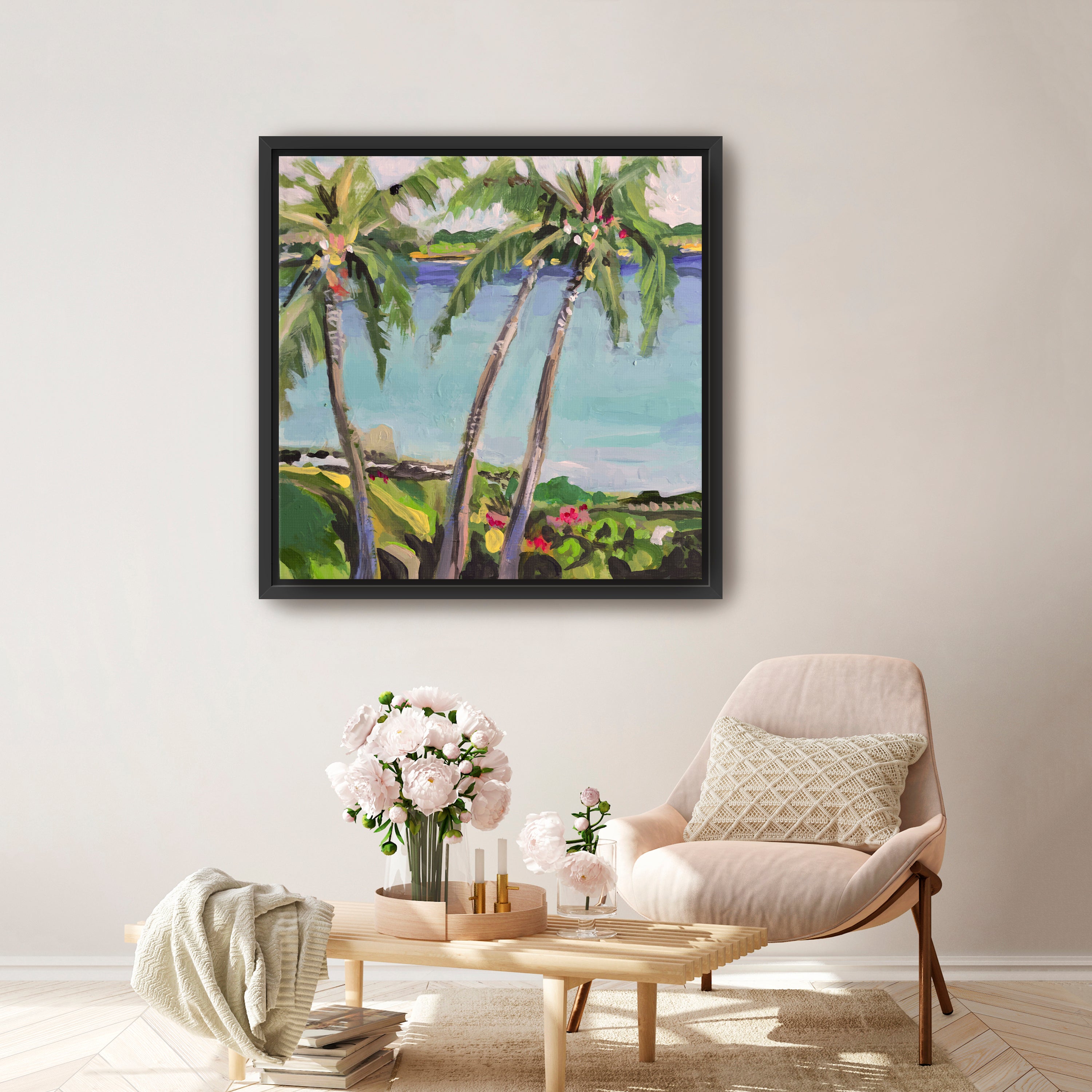 Coastal Palms Canvas Giclee