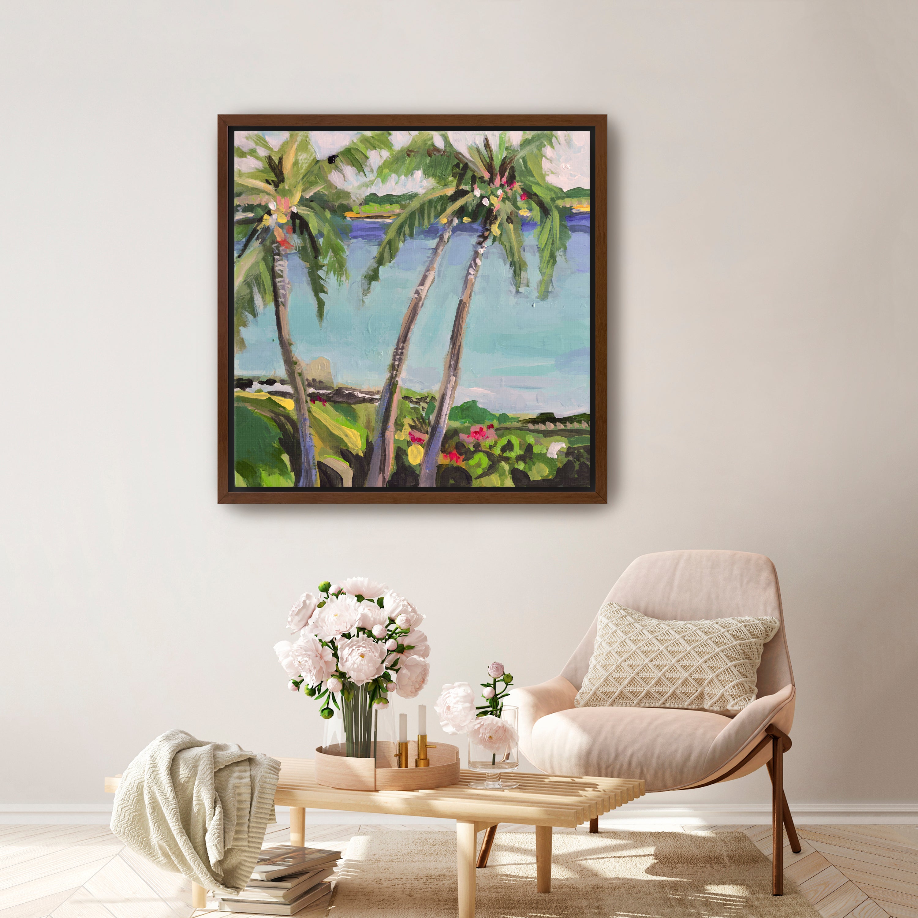 Coastal Palms Canvas Giclee