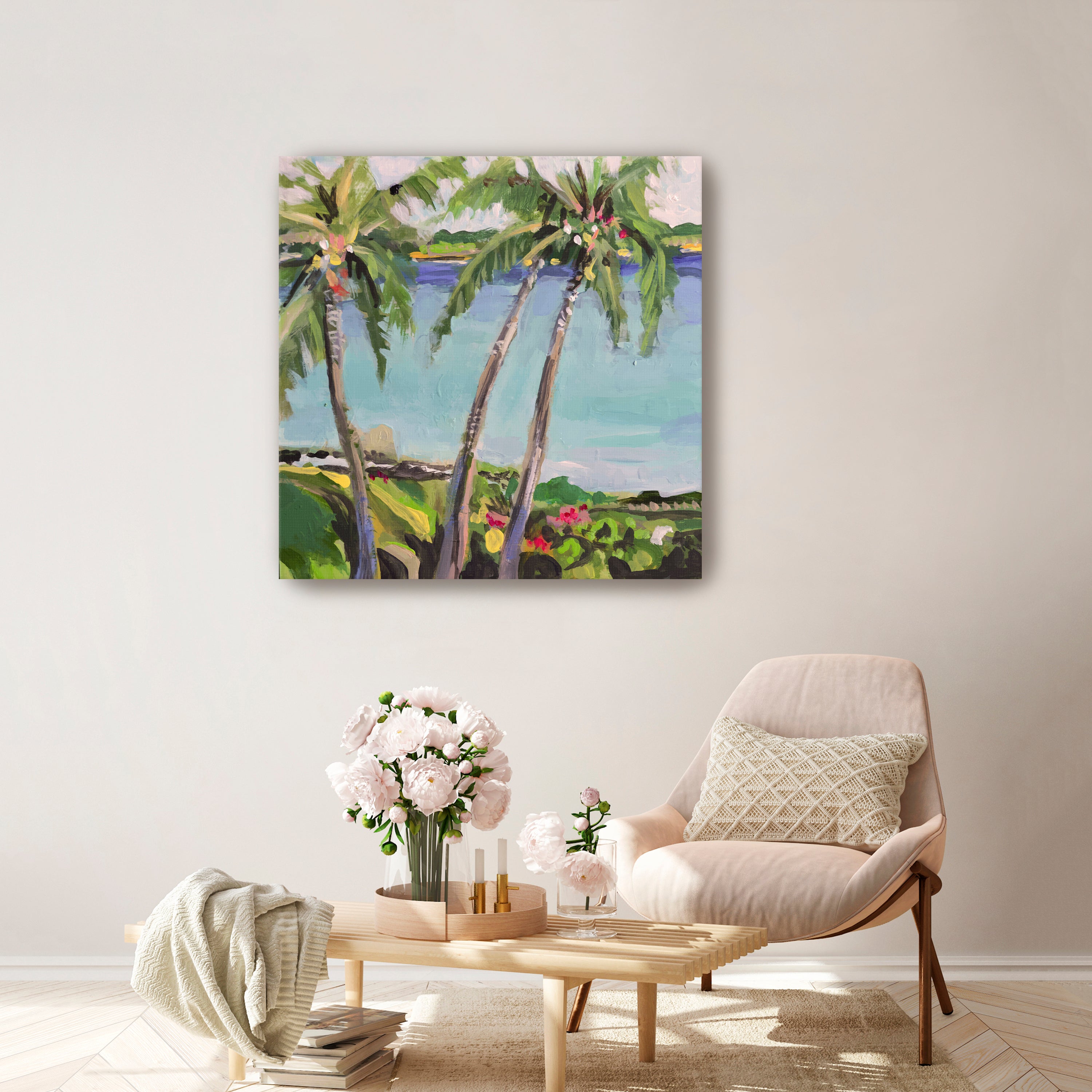 Coastal Palms Canvas Giclee