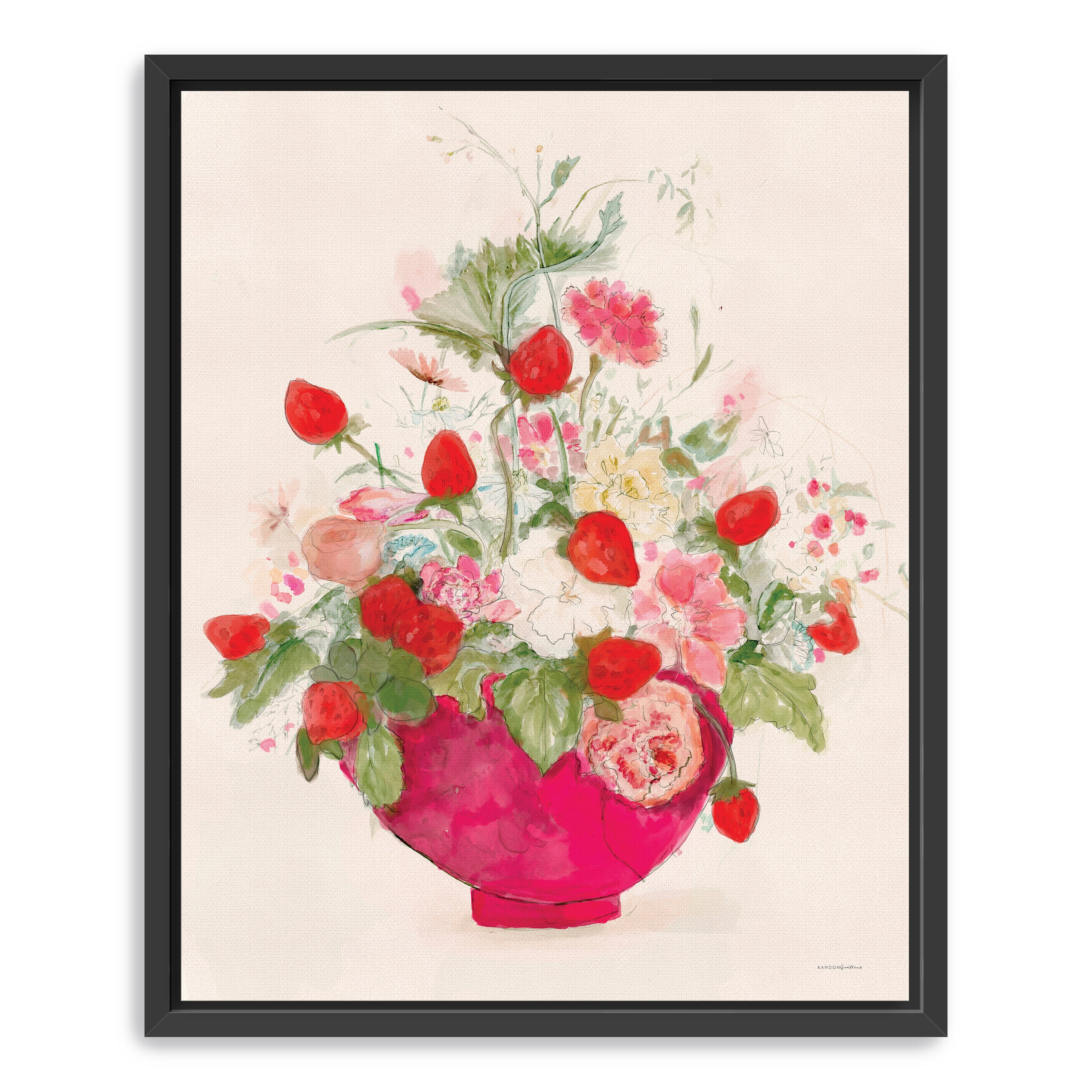 The Strawberry Bloom Canvas Giclee