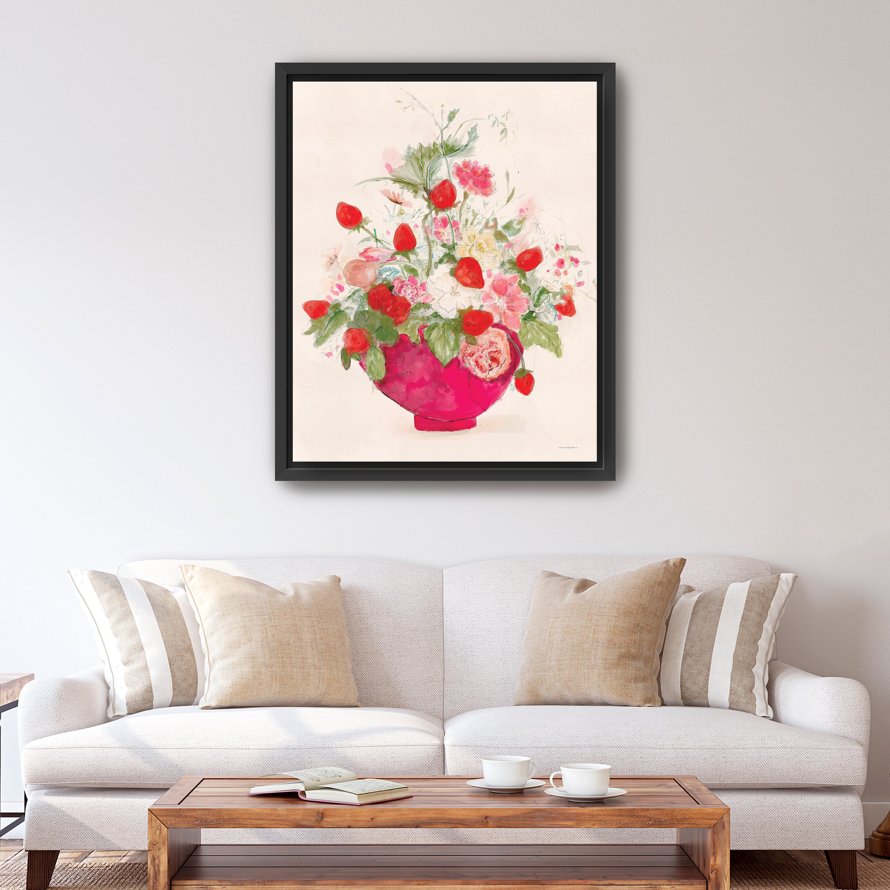 The Strawberry Bloom Canvas Giclee