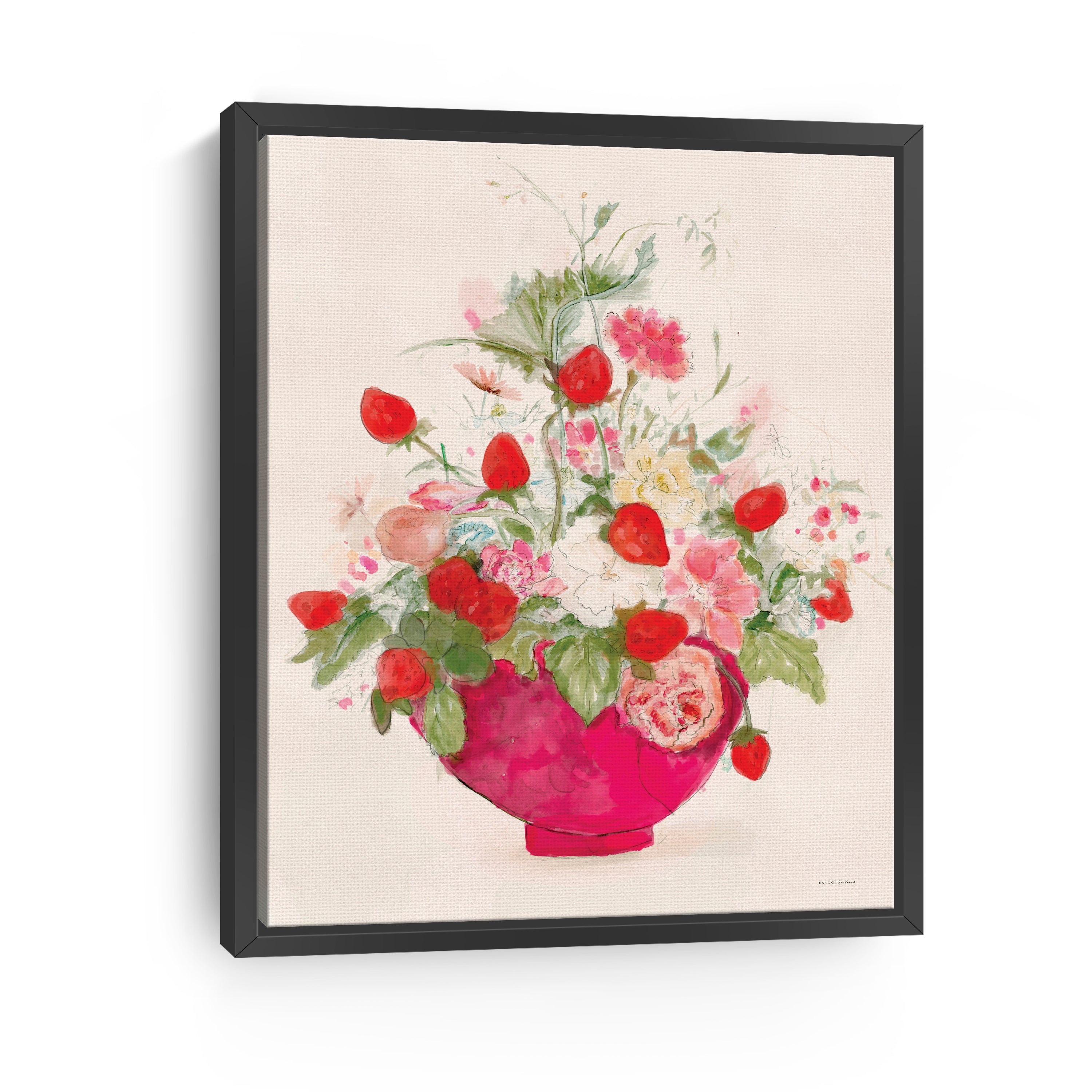 The Strawberry Bloom Canvas Giclee