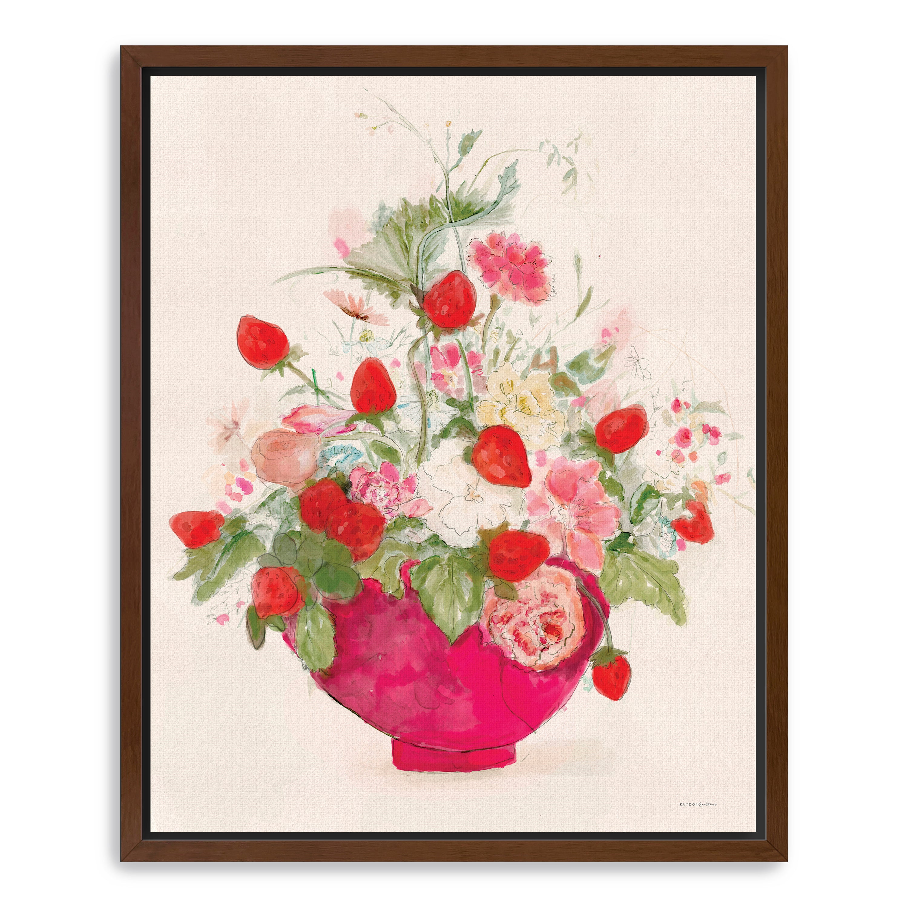 The Strawberry Bloom Canvas Giclee