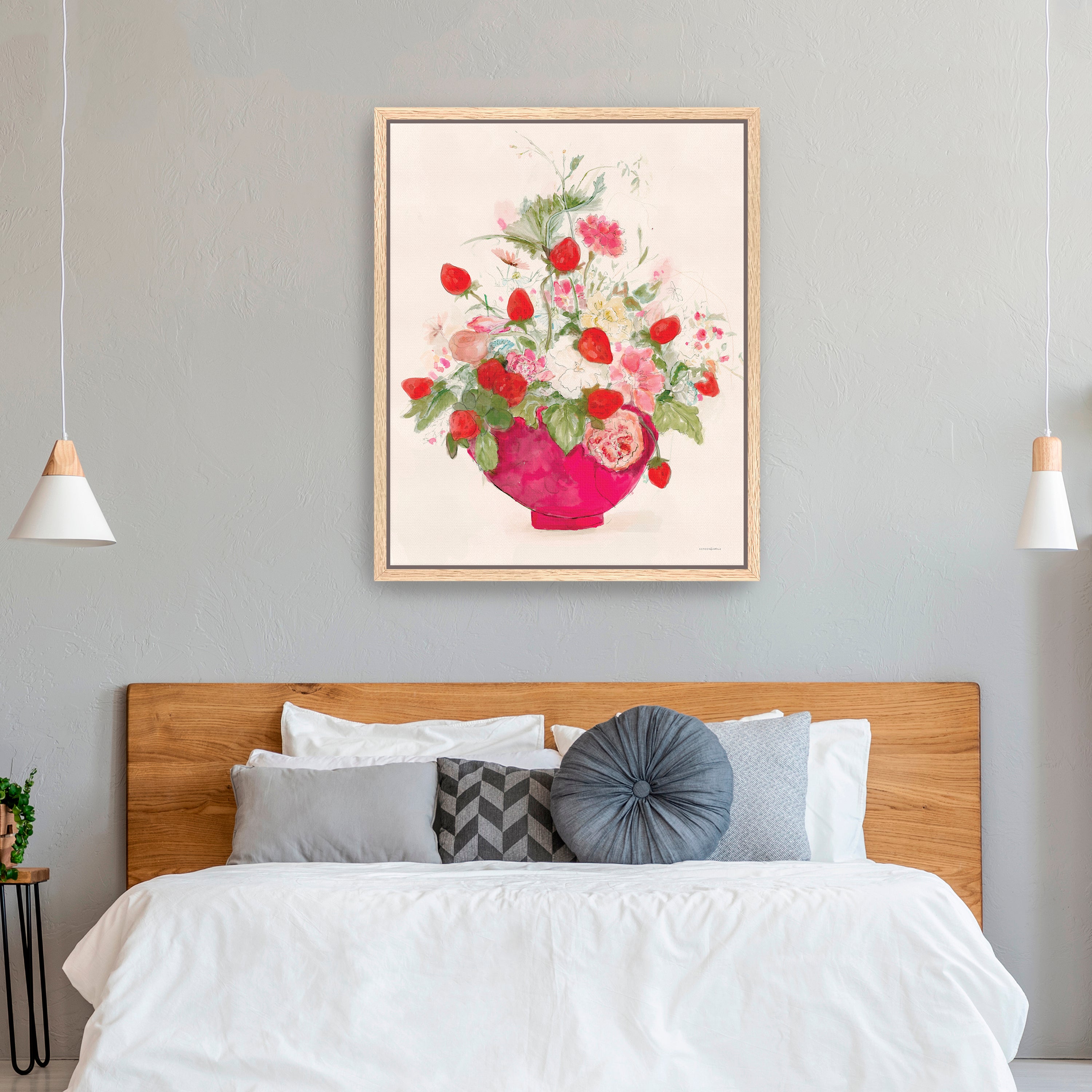 The Strawberry Bloom Canvas Giclee