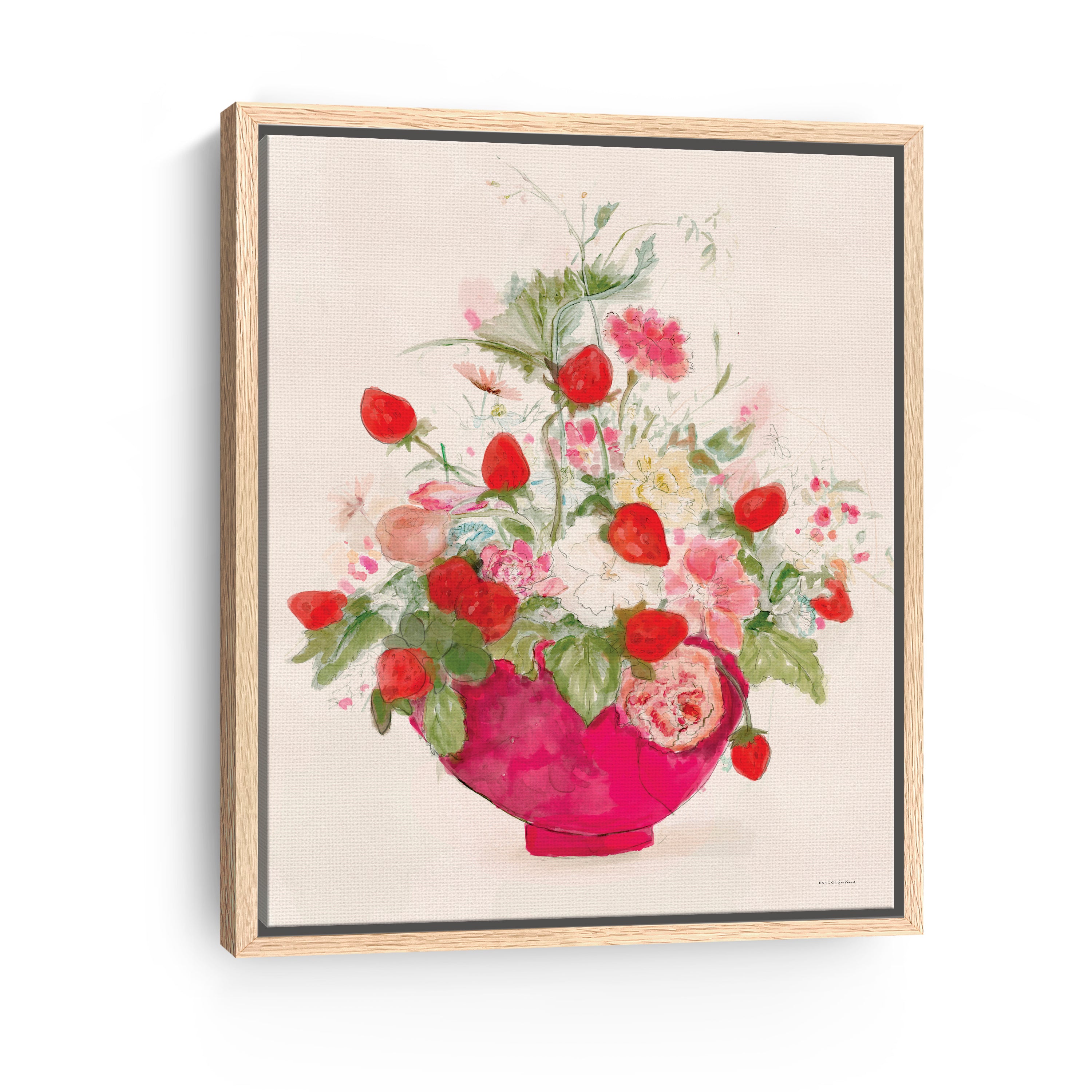 The Strawberry Bloom Canvas Giclee