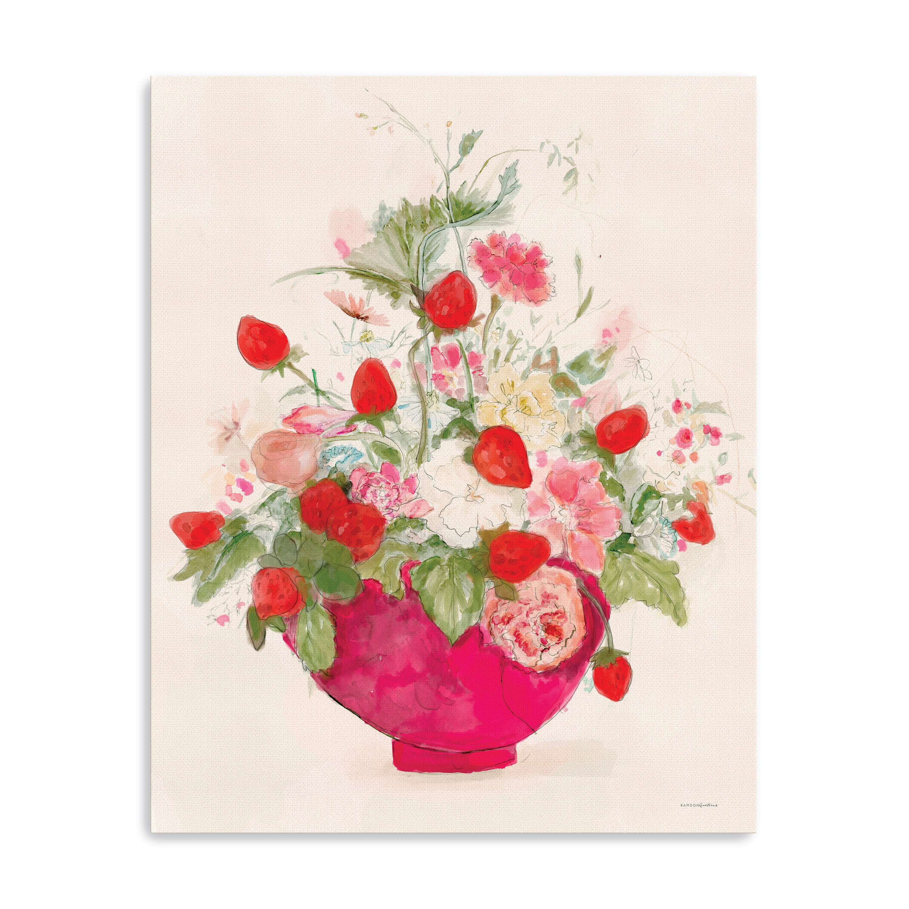 The Strawberry Bloom Canvas Giclee