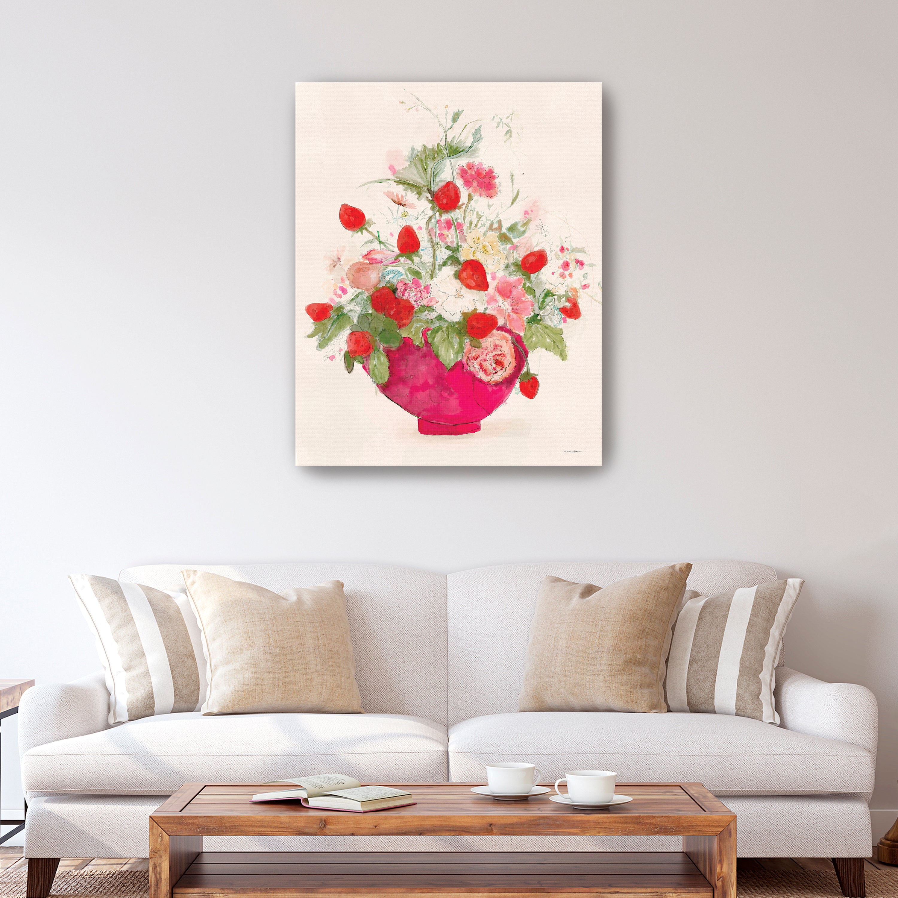 The Strawberry Bloom Canvas Giclee