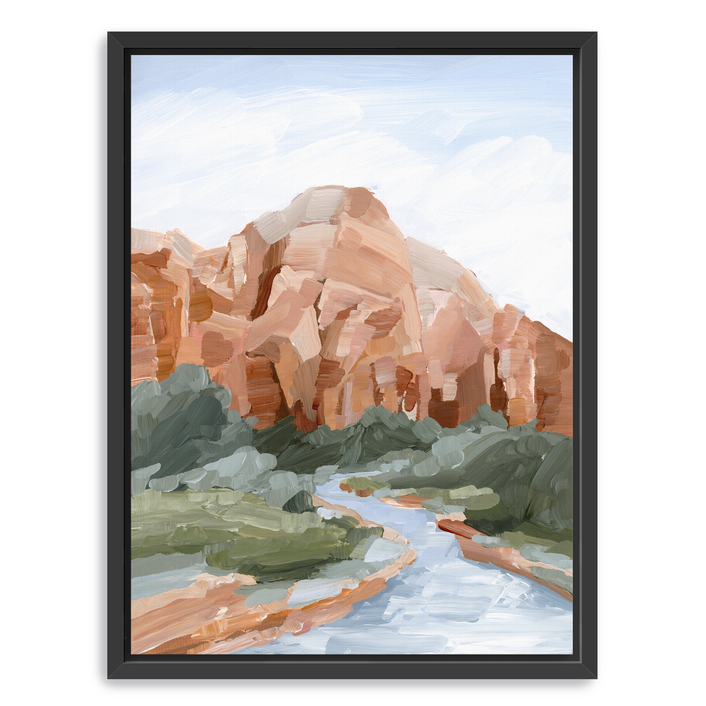 Zion 1 Utah Virgin River National Park Landscape Canvas Giclee