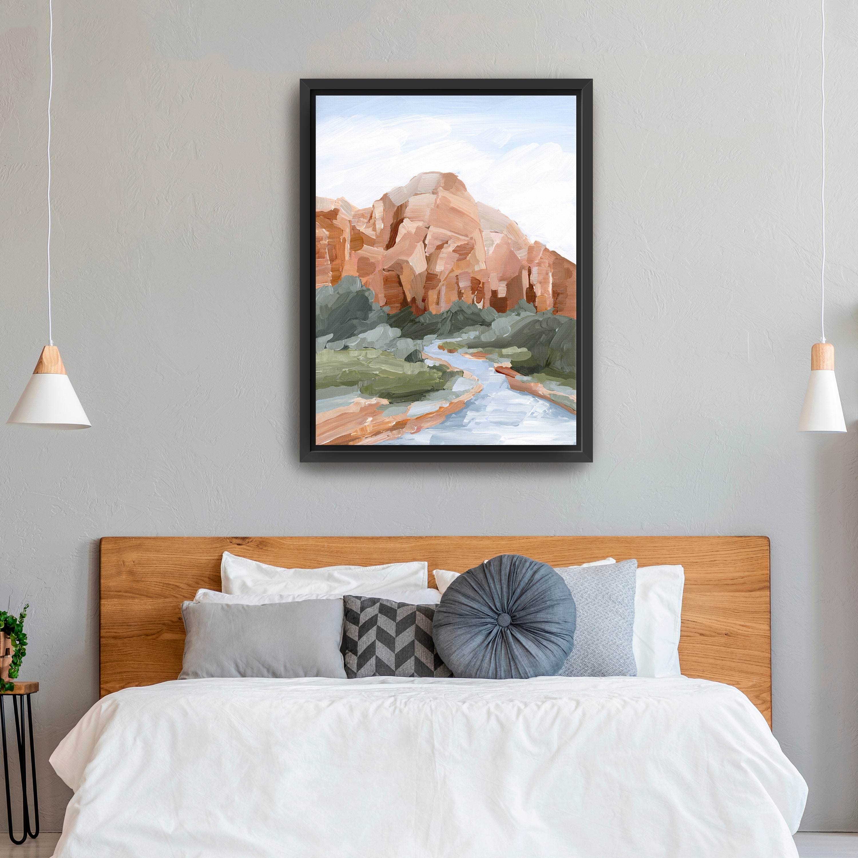 Zion 1 Utah Virgin River National Park Landscape Canvas Giclee