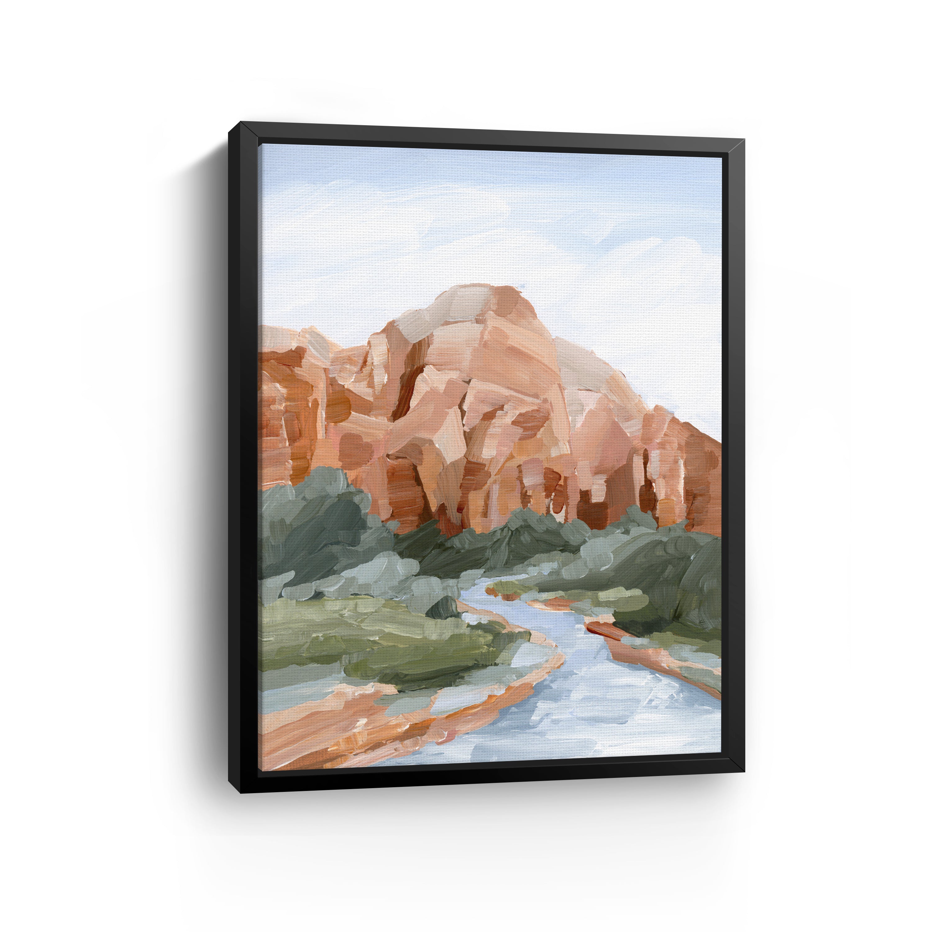 Zion 1 Utah Virgin River National Park Landscape Canvas Giclee