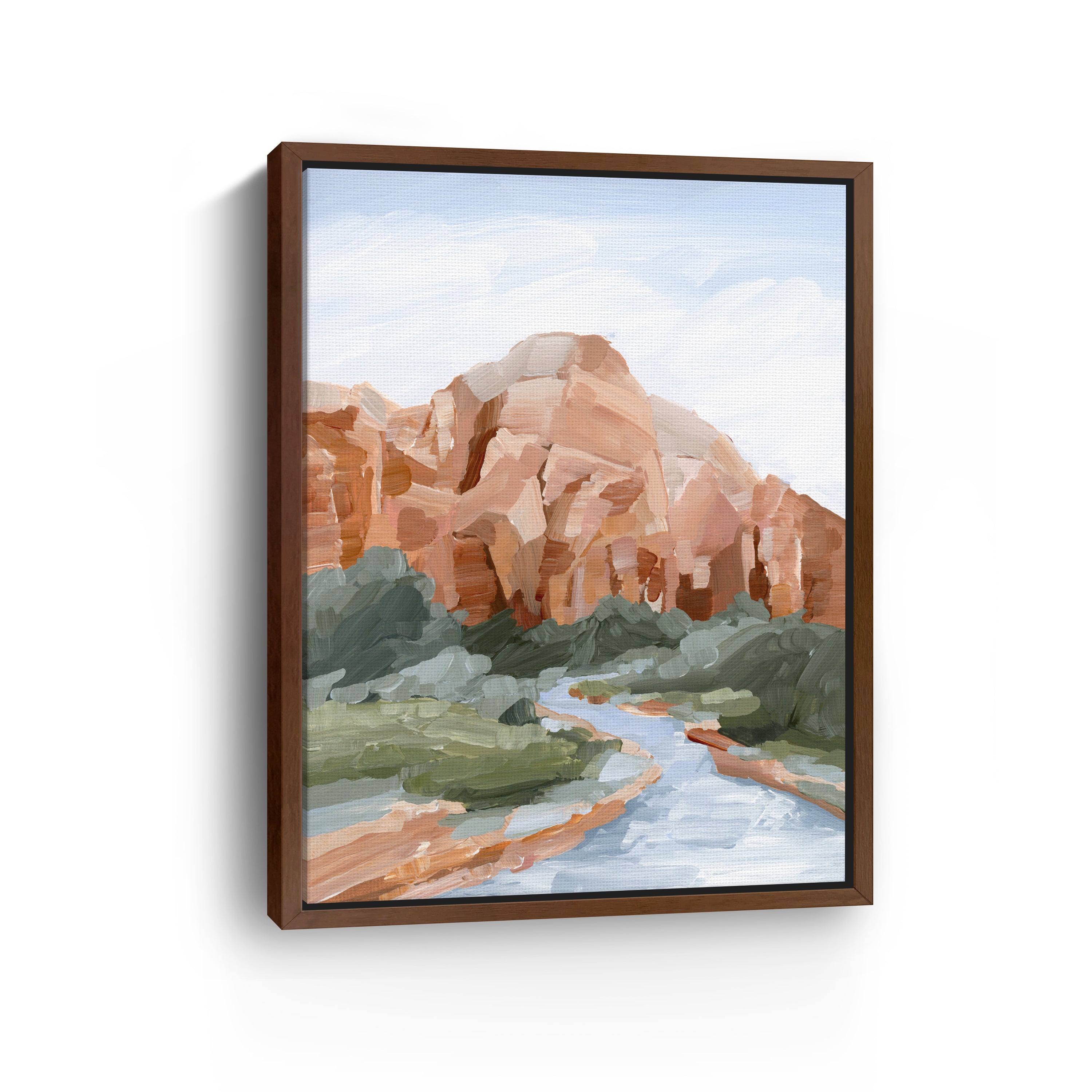 Zion 1 Utah Virgin River National Park Landscape Canvas Giclee