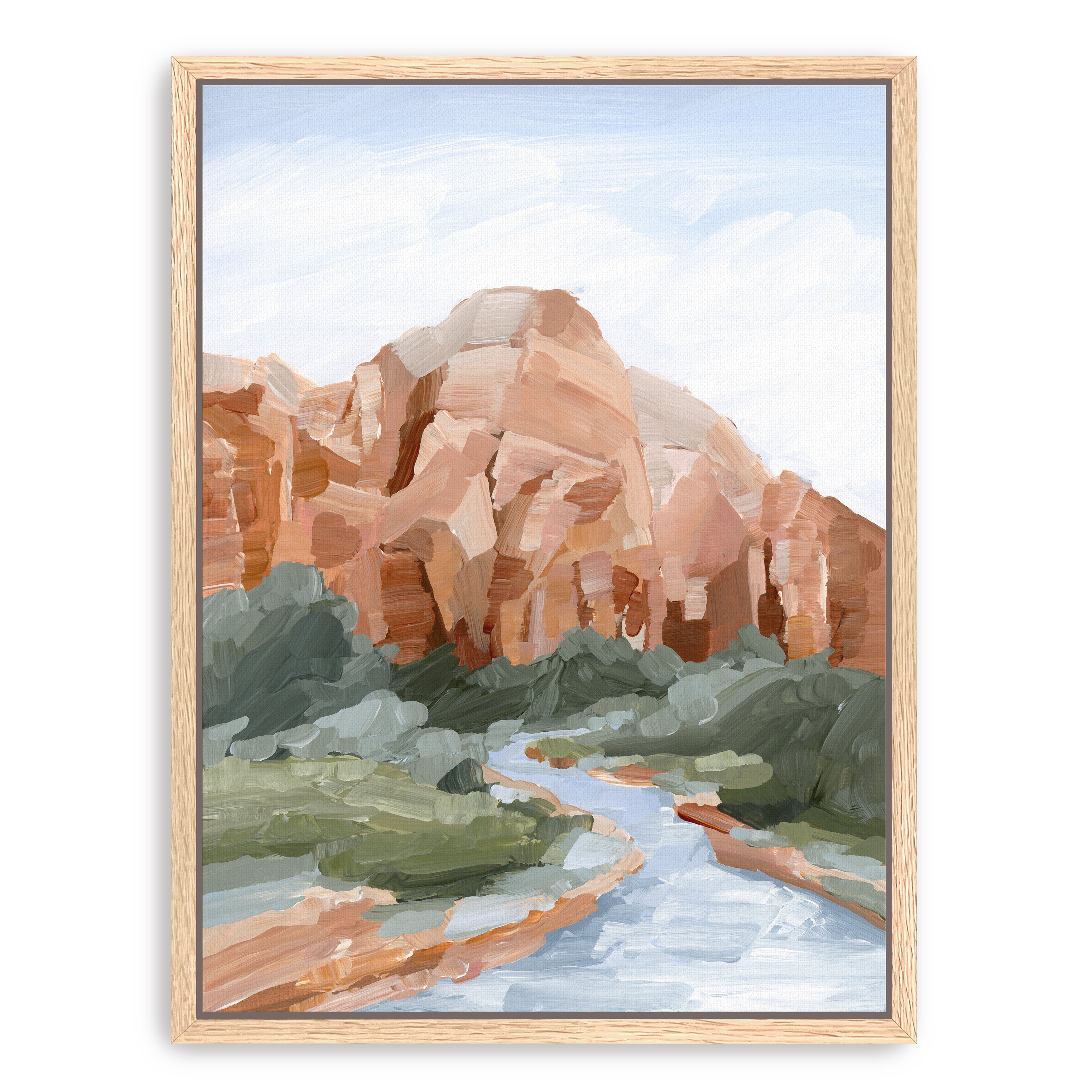 Zion 1 Utah Virgin River National Park Landscape Canvas Giclee