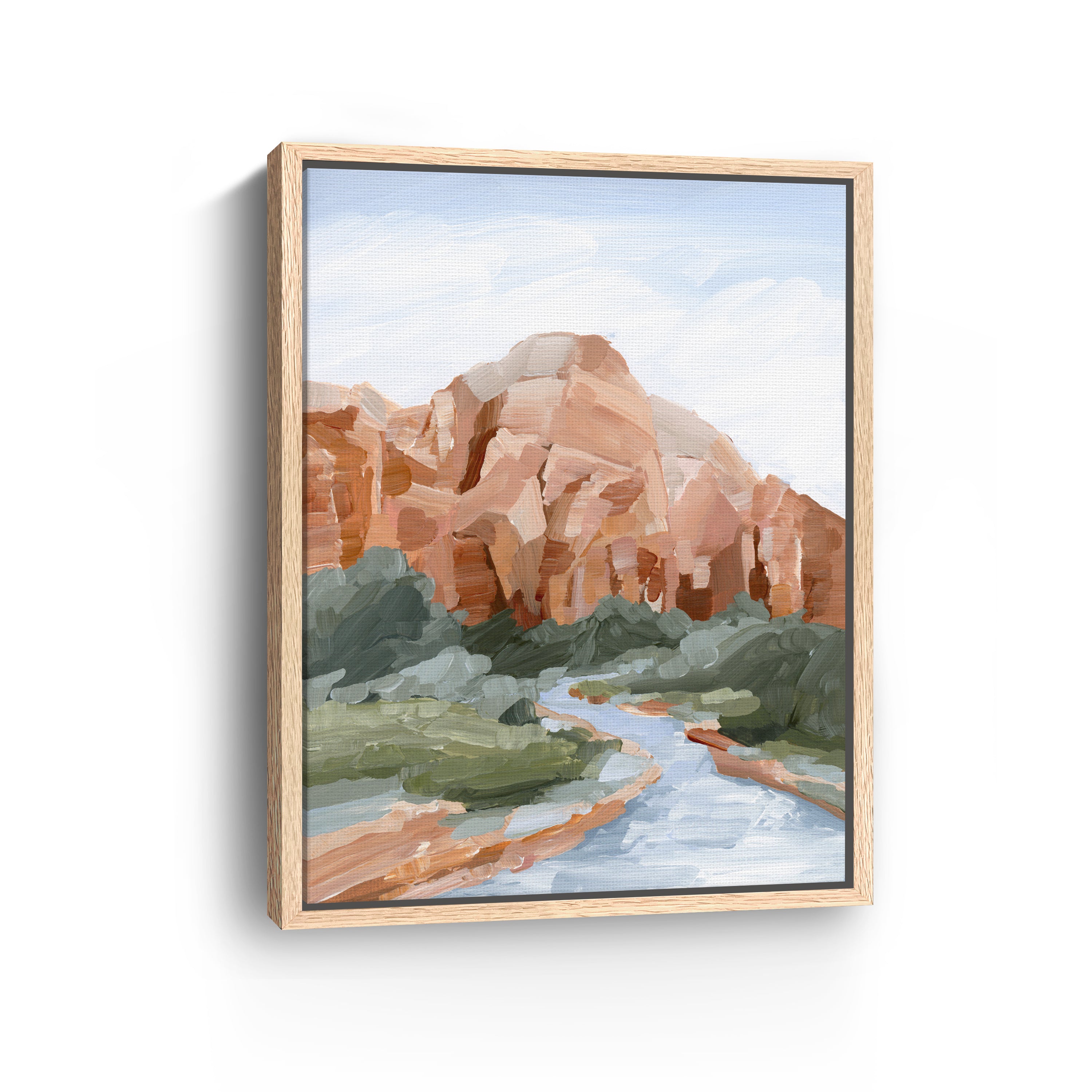 Zion 1 Utah Virgin River National Park Landscape Canvas Giclee