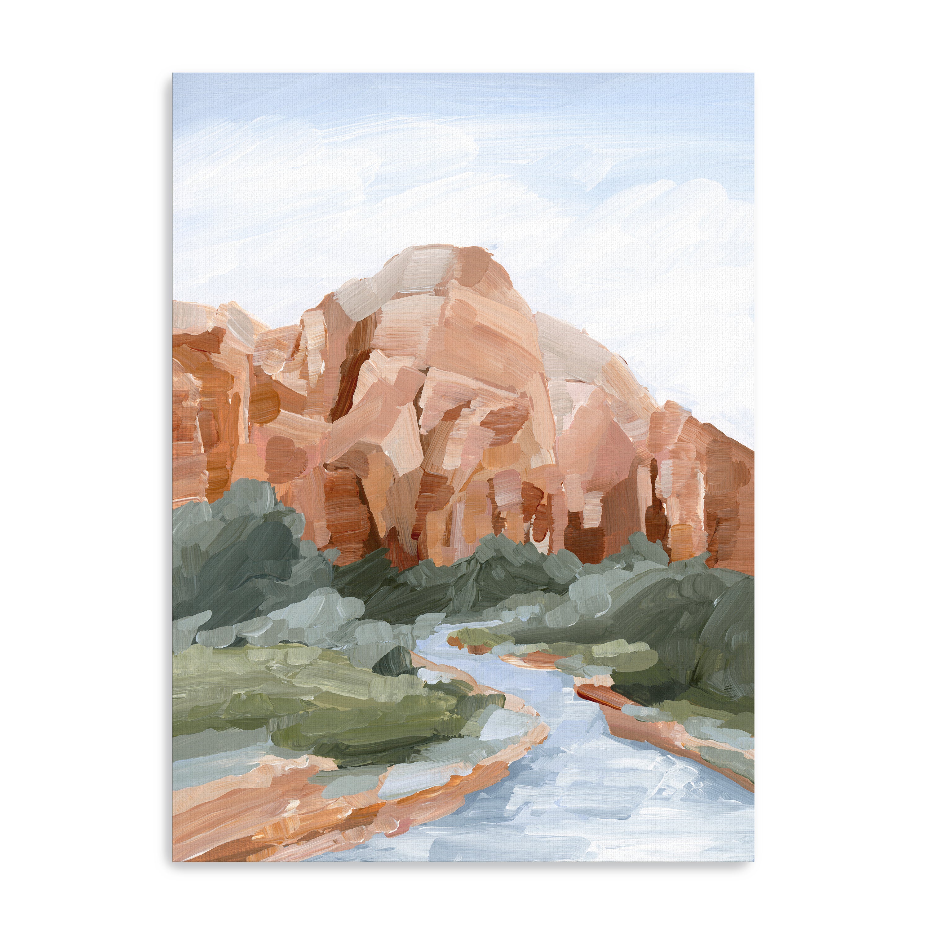 Zion 1 Utah Virgin River National Park Landscape Canvas Giclee