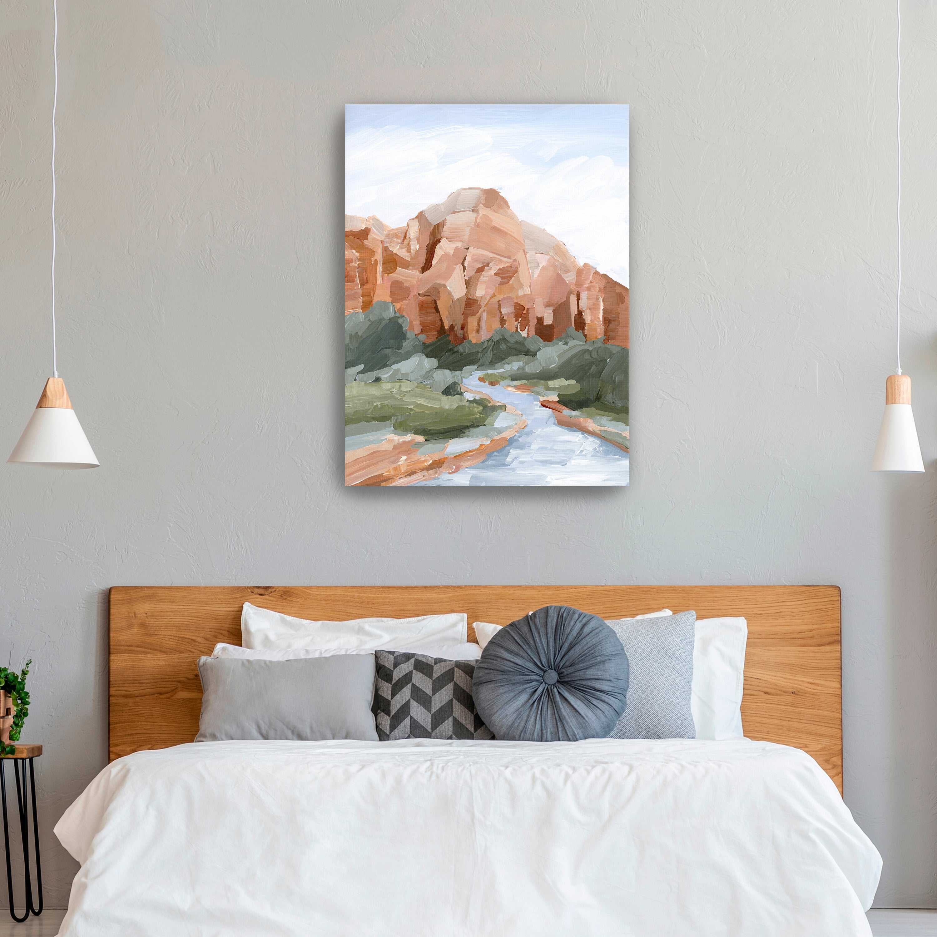 Zion 1 Utah Virgin River National Park Landscape Canvas Giclee