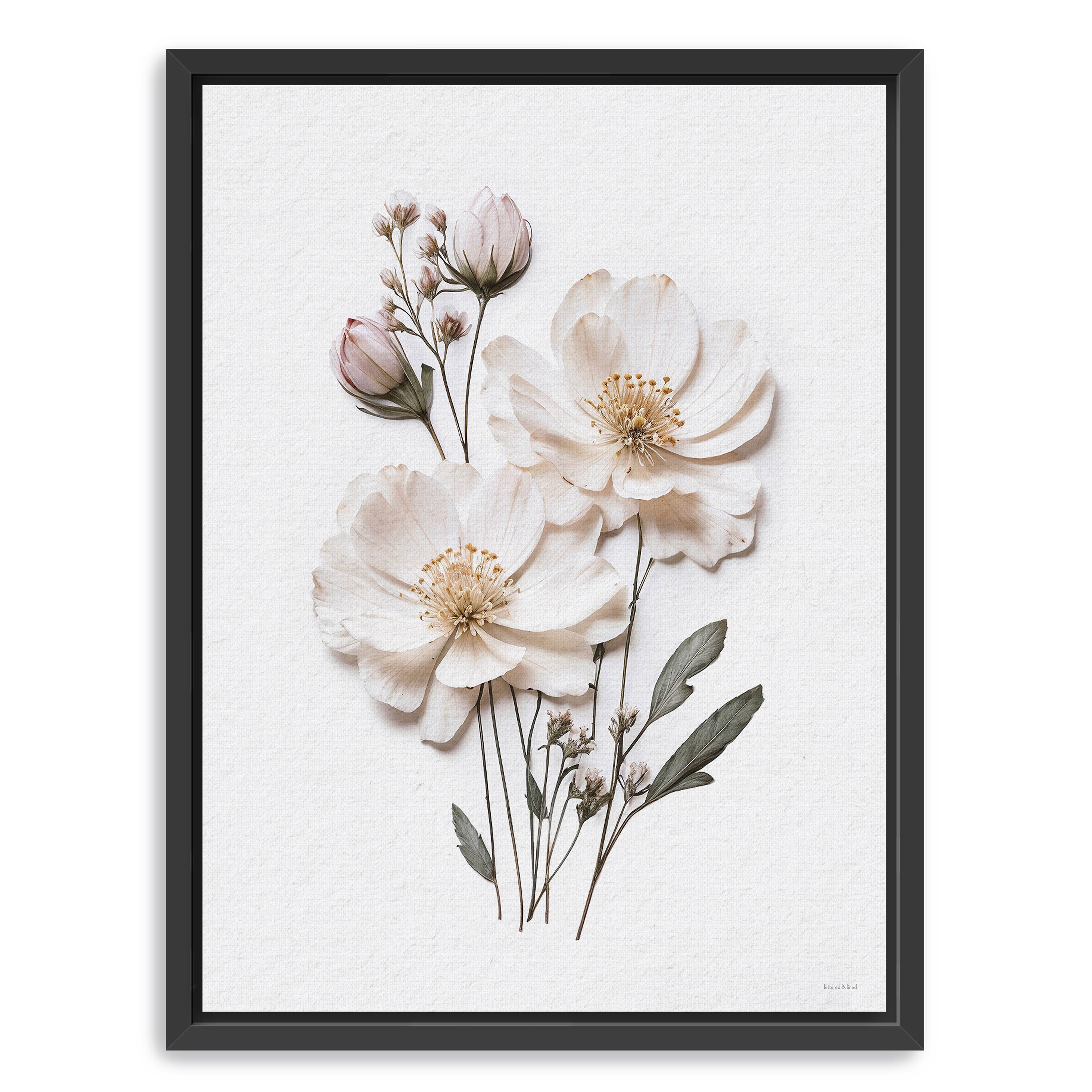 Pressed Flowers IV Canvas Giclee