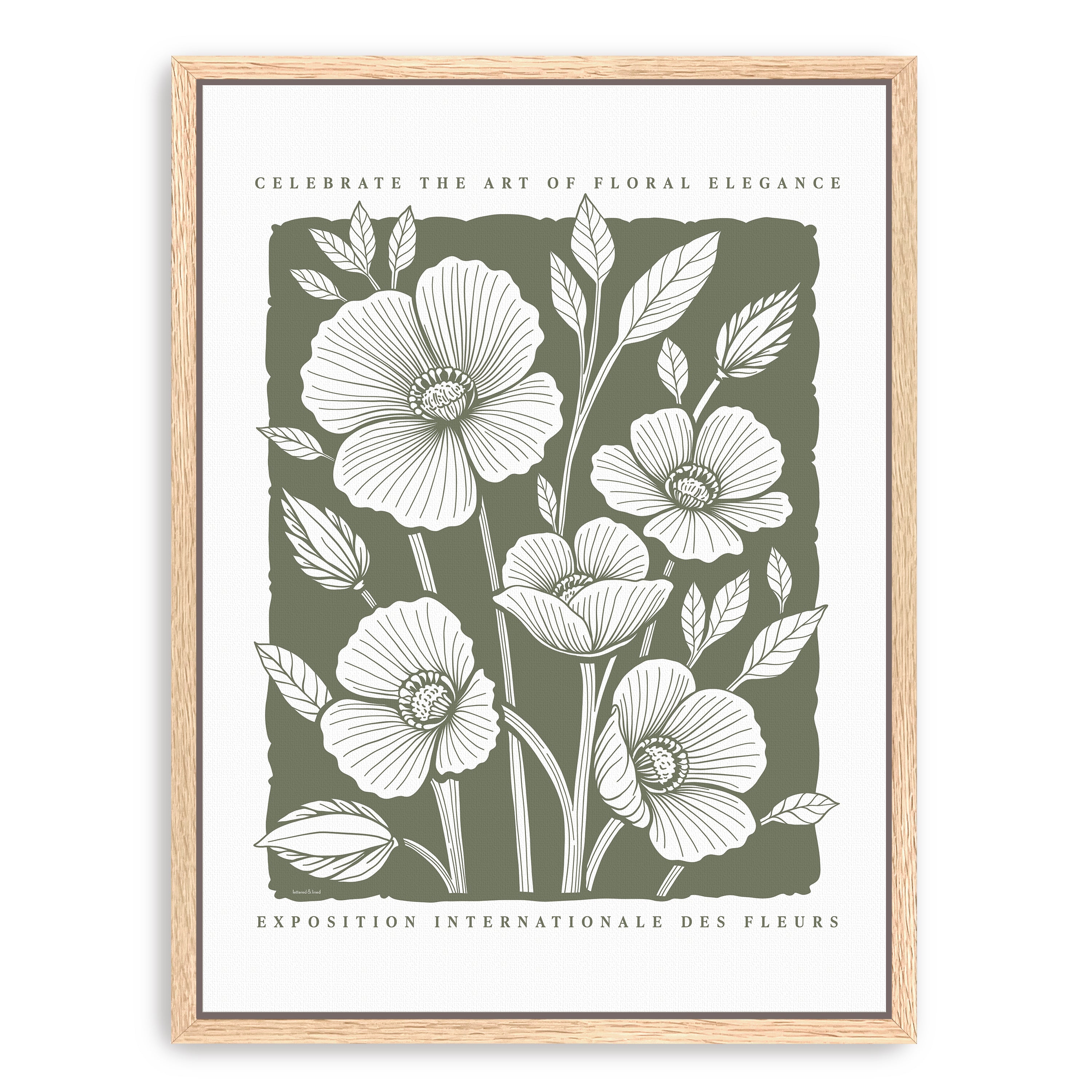 Art of Floral Elegance Poster I Canvas Giclee