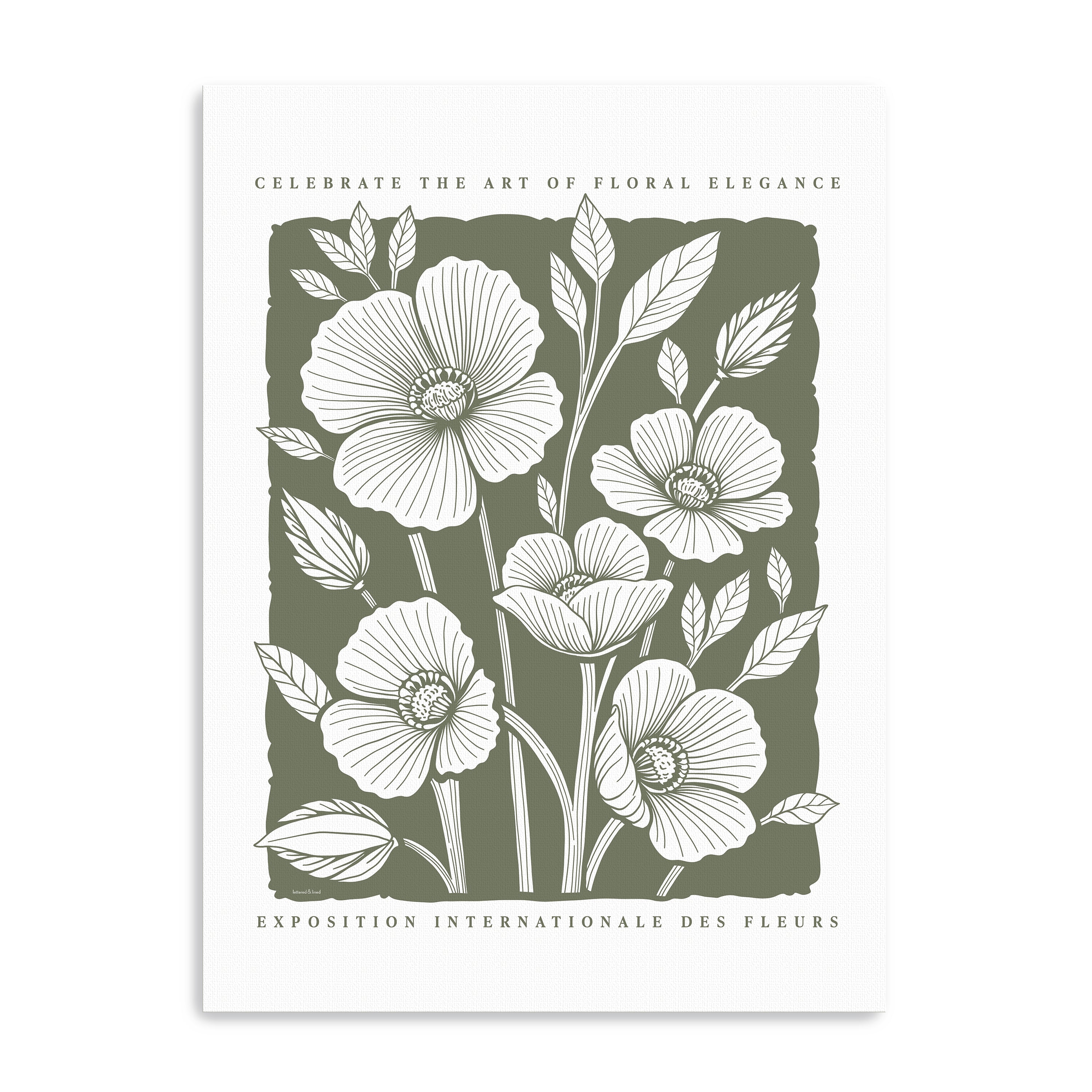 Art of Floral Elegance Poster I Canvas Giclee