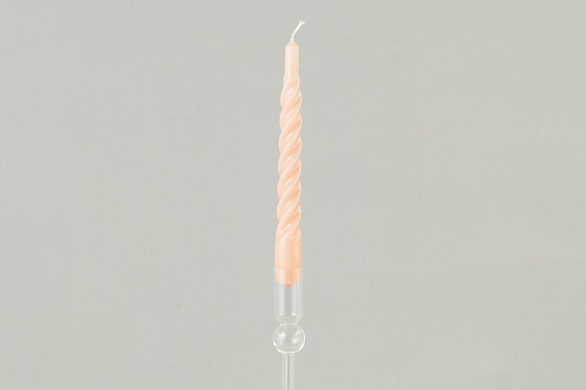 Lacquer Twisted Taper Candles, Set of 6