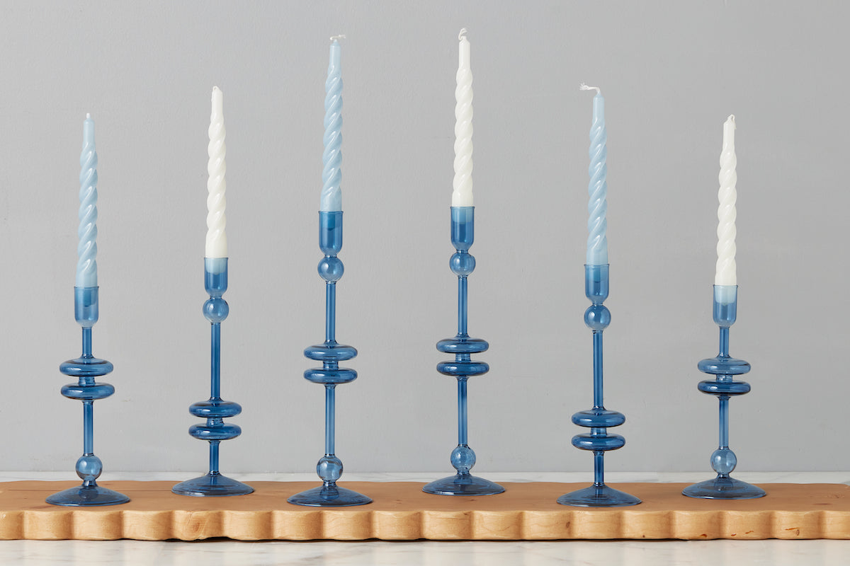 Lacquer Twisted Taper Candles, Set of 6