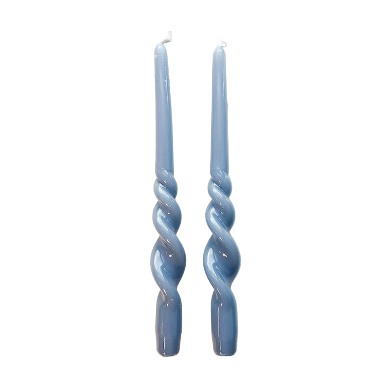 Lacquer Tall Twisted Taper Candles, Set of 2