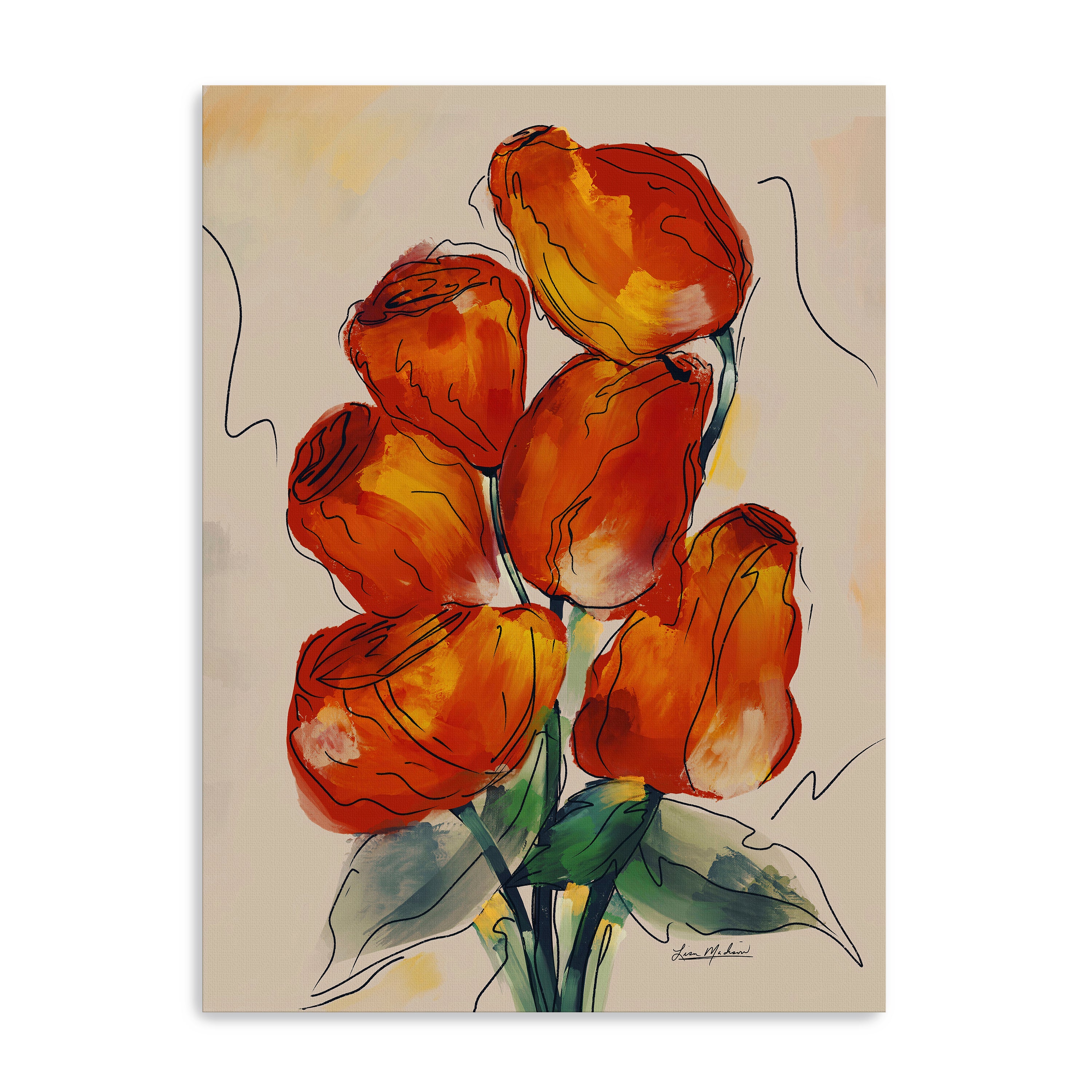 Rose Buds Canvas Giclee