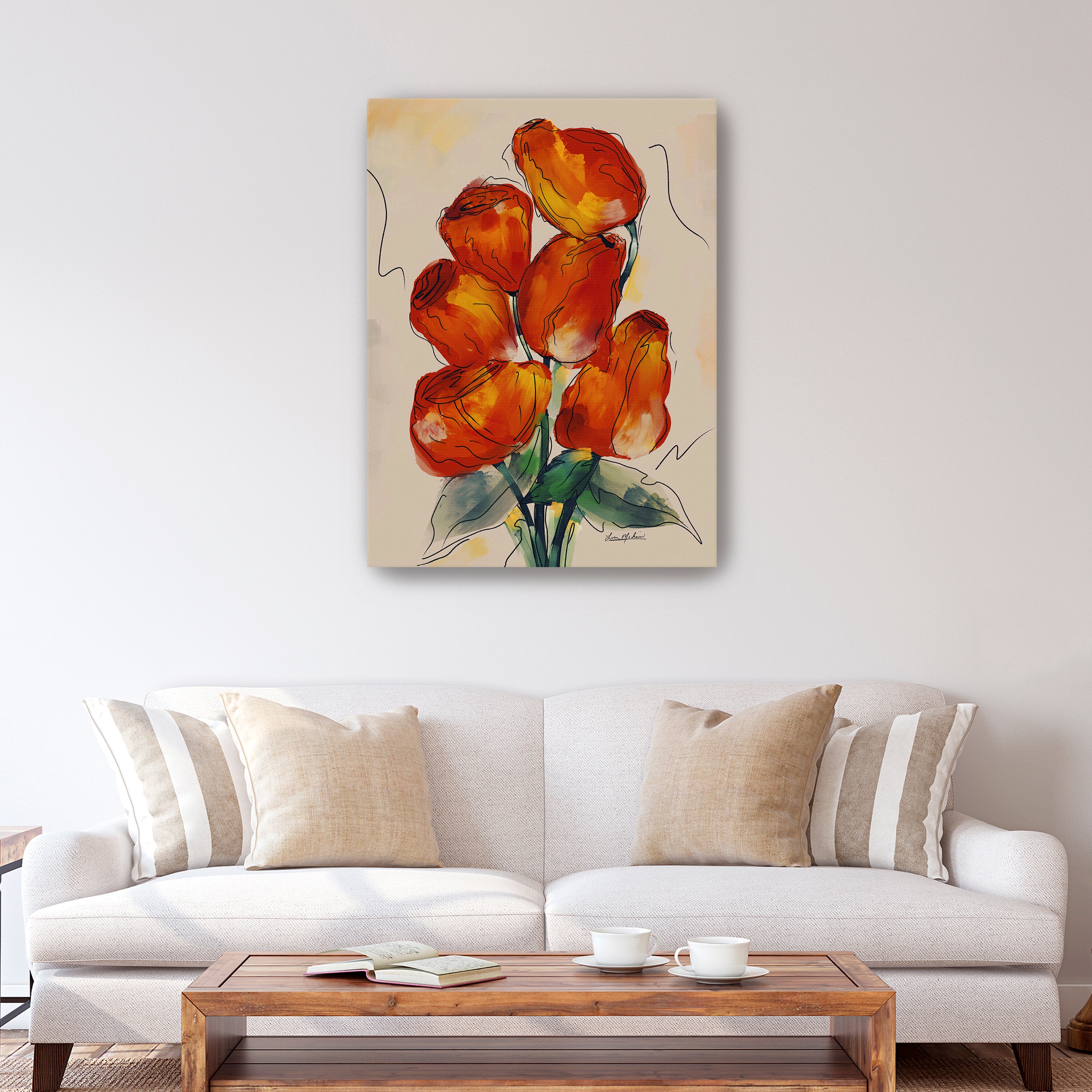 Rose Buds Canvas Giclee