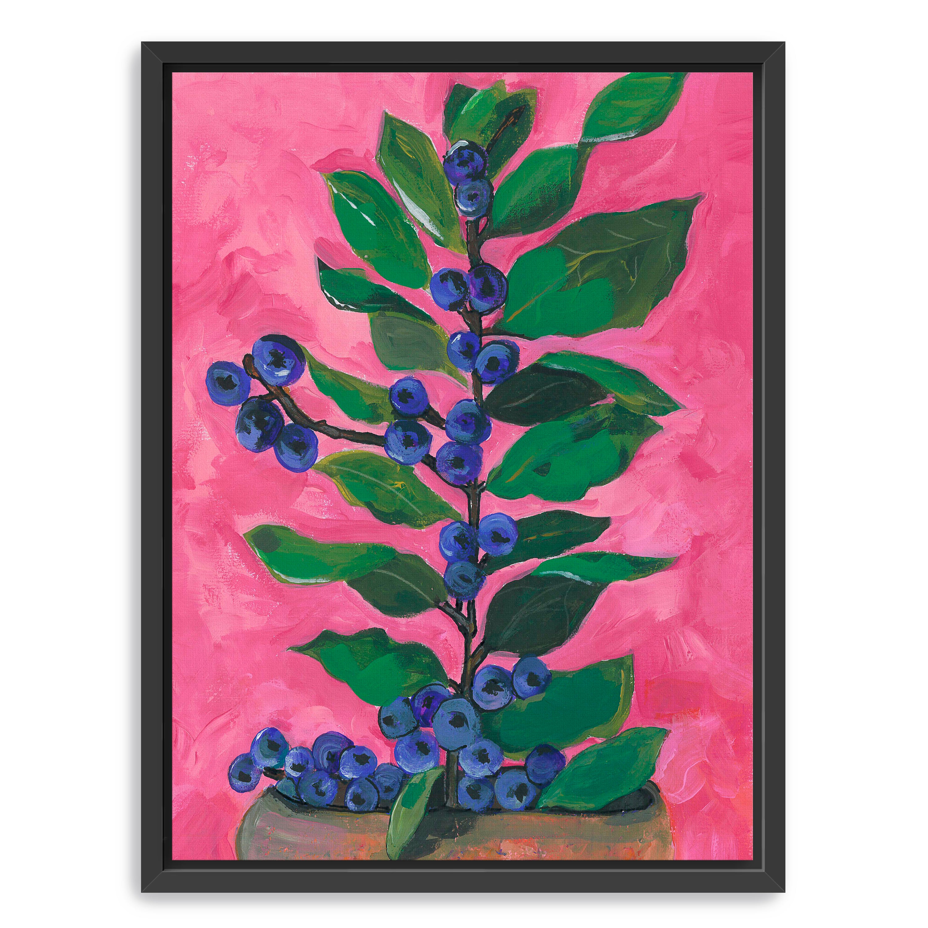 Blueberry love Canvas Giclee