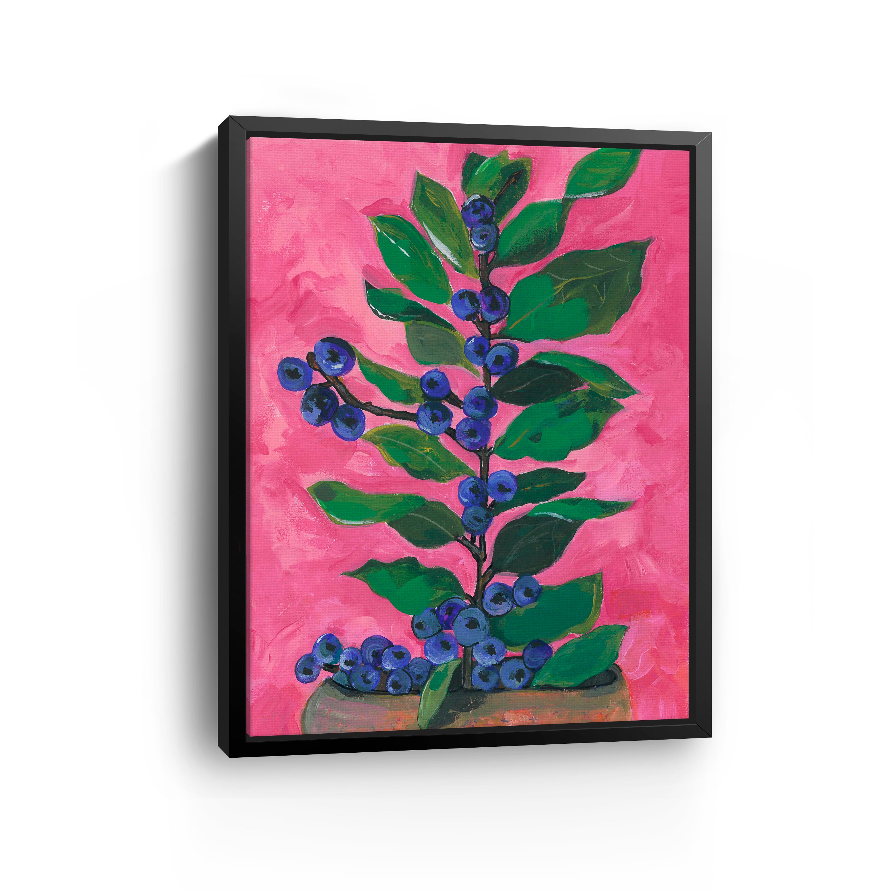 Blueberry love Canvas Giclee