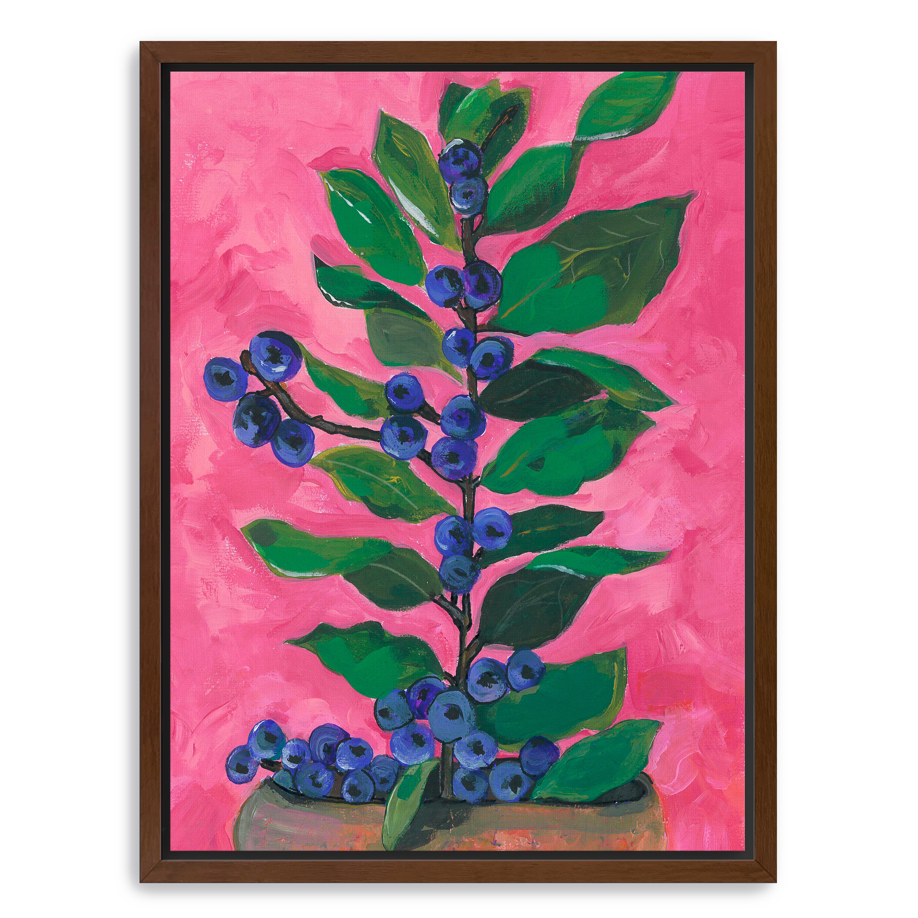 Blueberry love Canvas Giclee