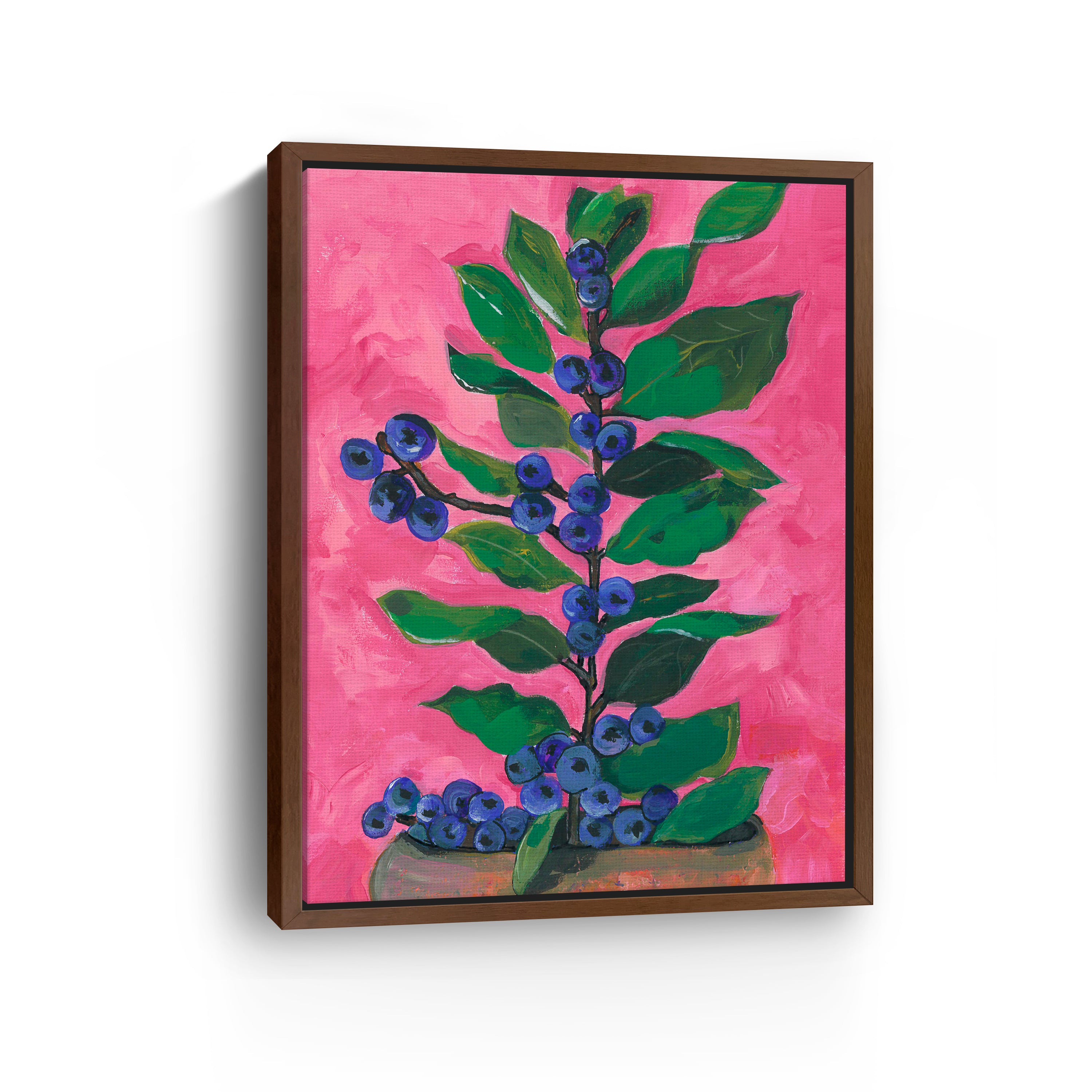 Blueberry love Canvas Giclee