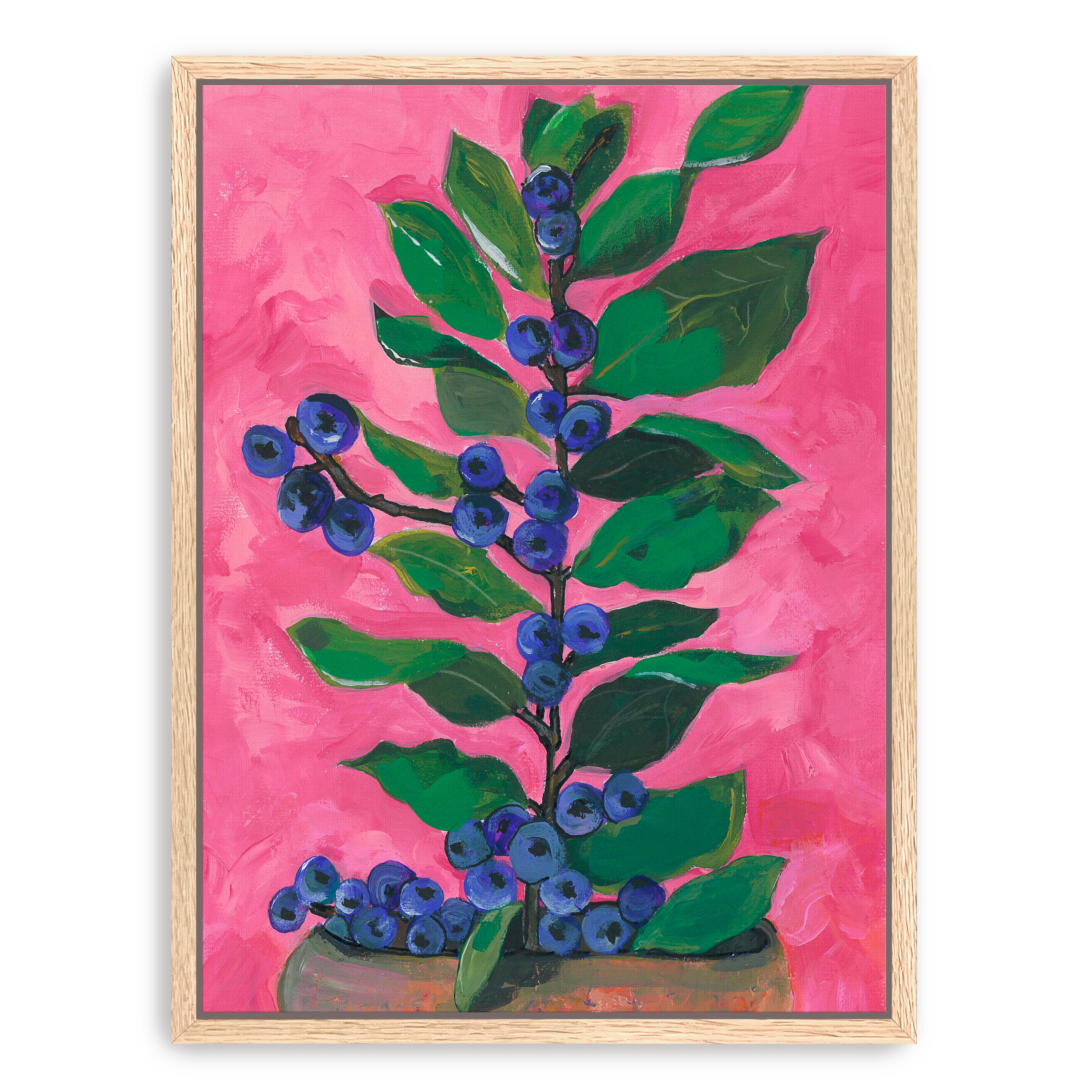 Blueberry love Canvas Giclee