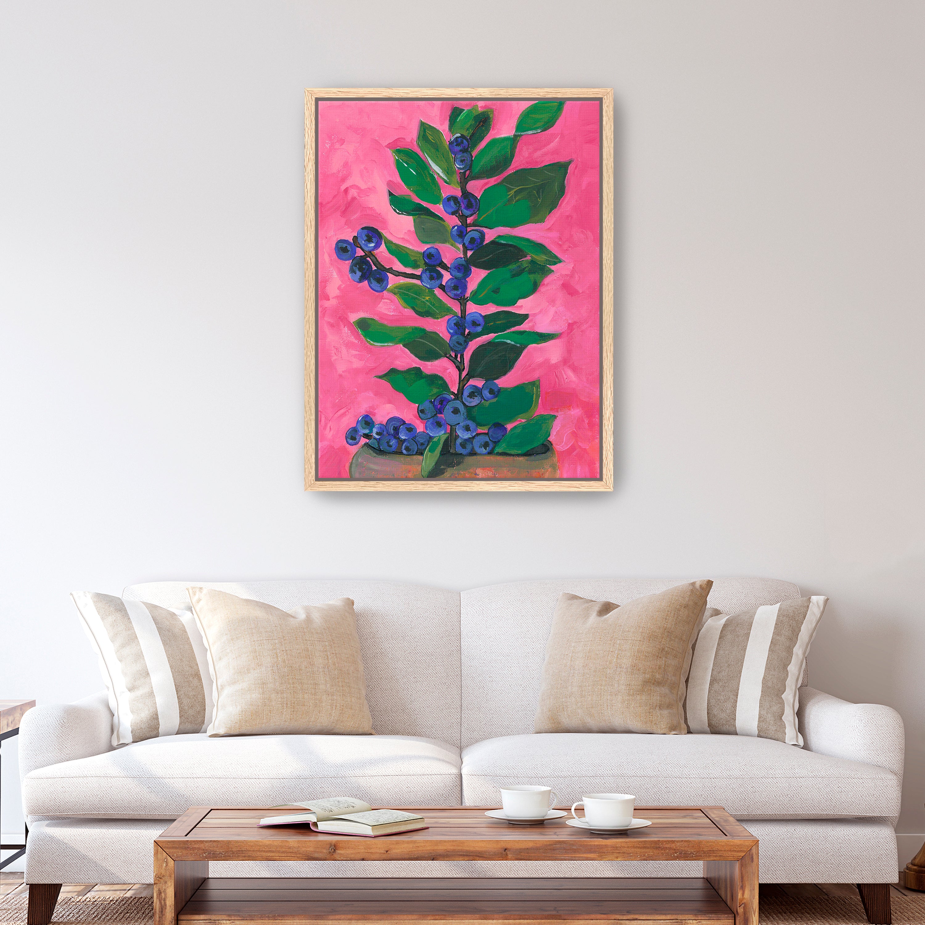 Blueberry love Canvas Giclee