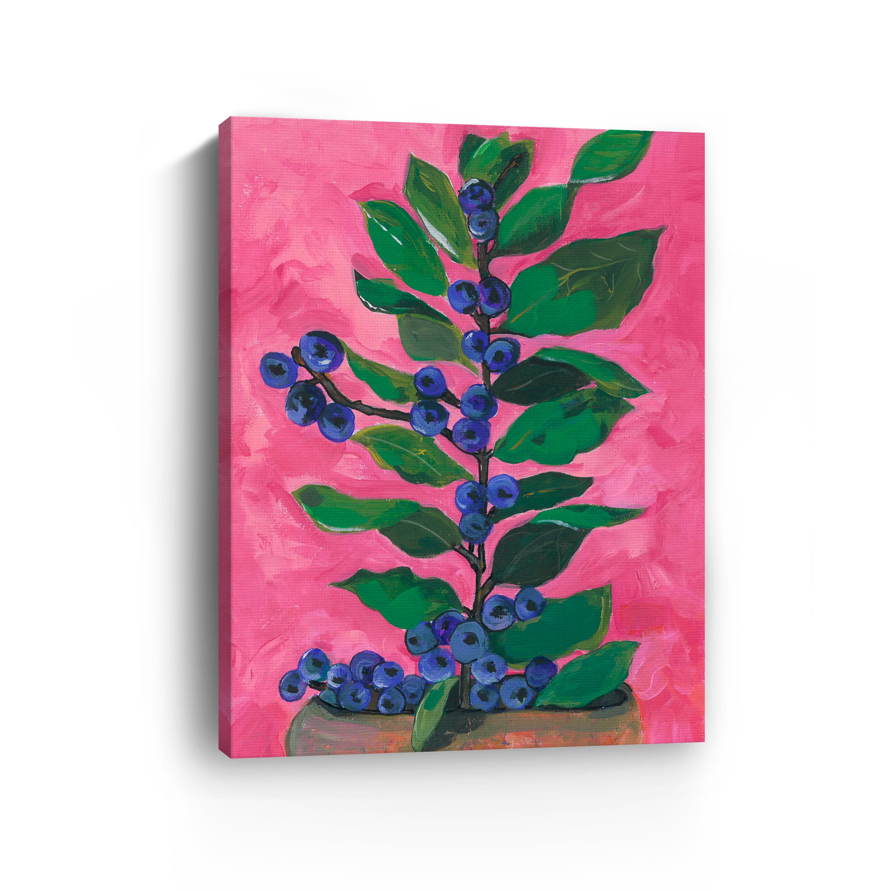 Blueberry love Canvas Giclee