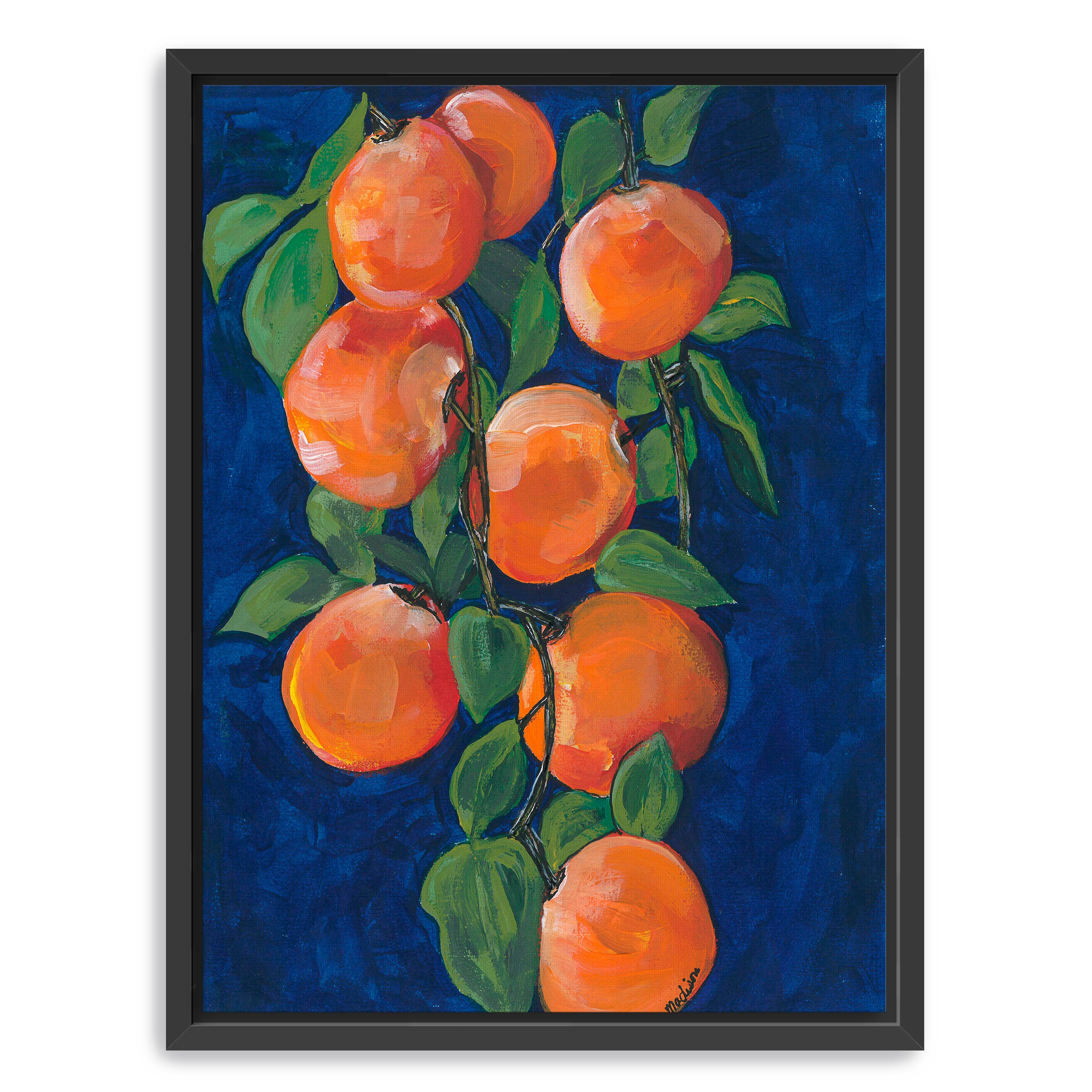 Orange peach Canvas Giclee