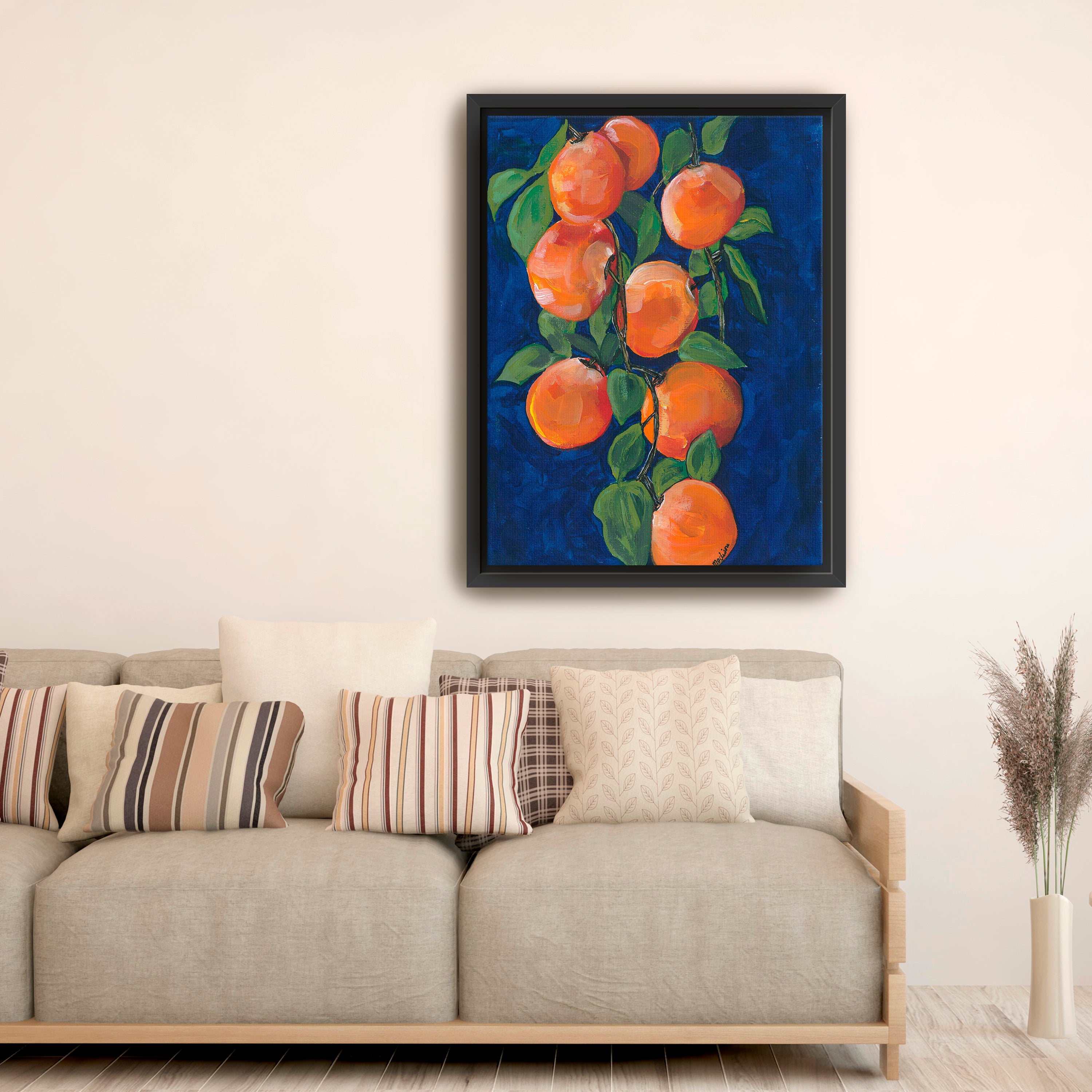 Orange peach Canvas Giclee