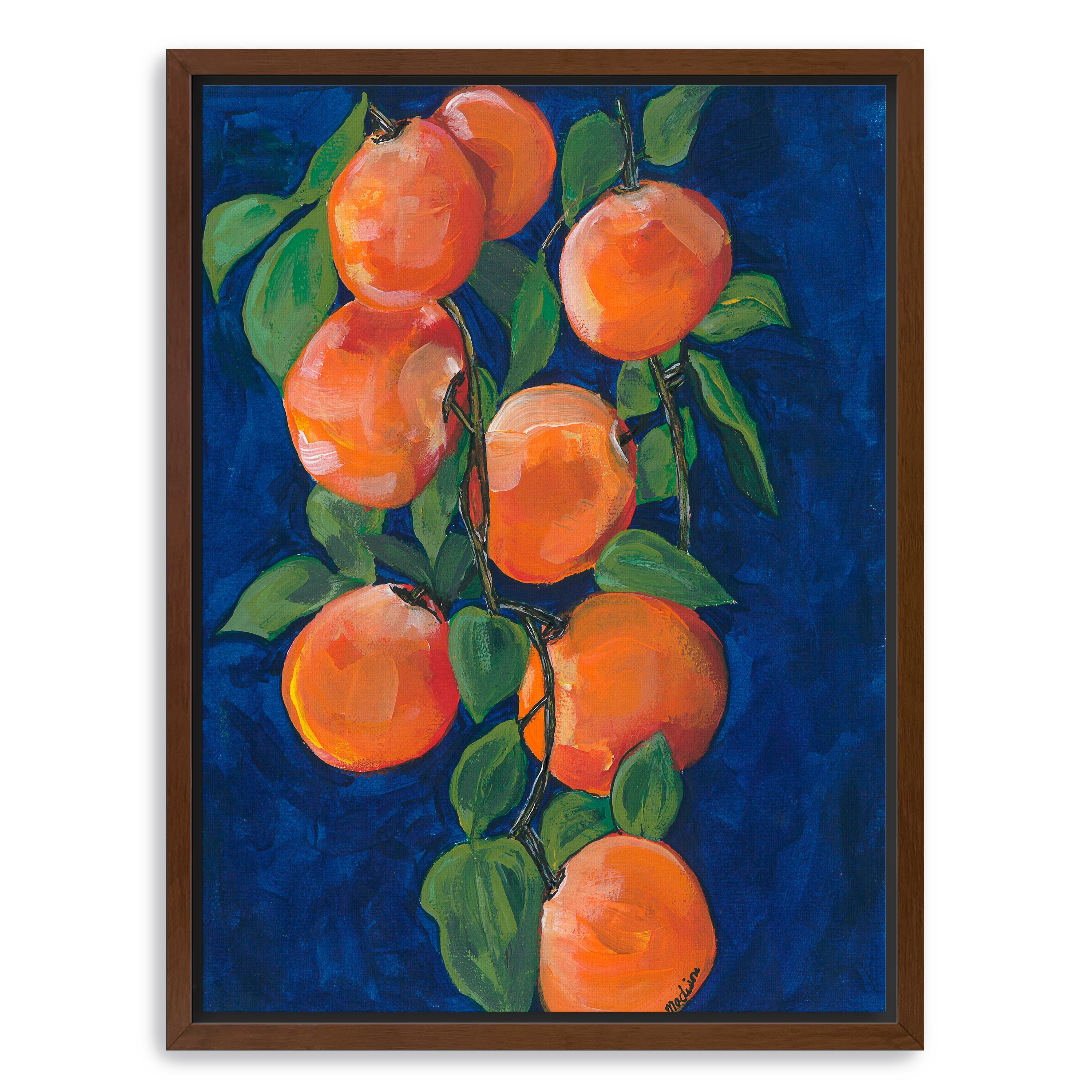 Orange peach Canvas Giclee