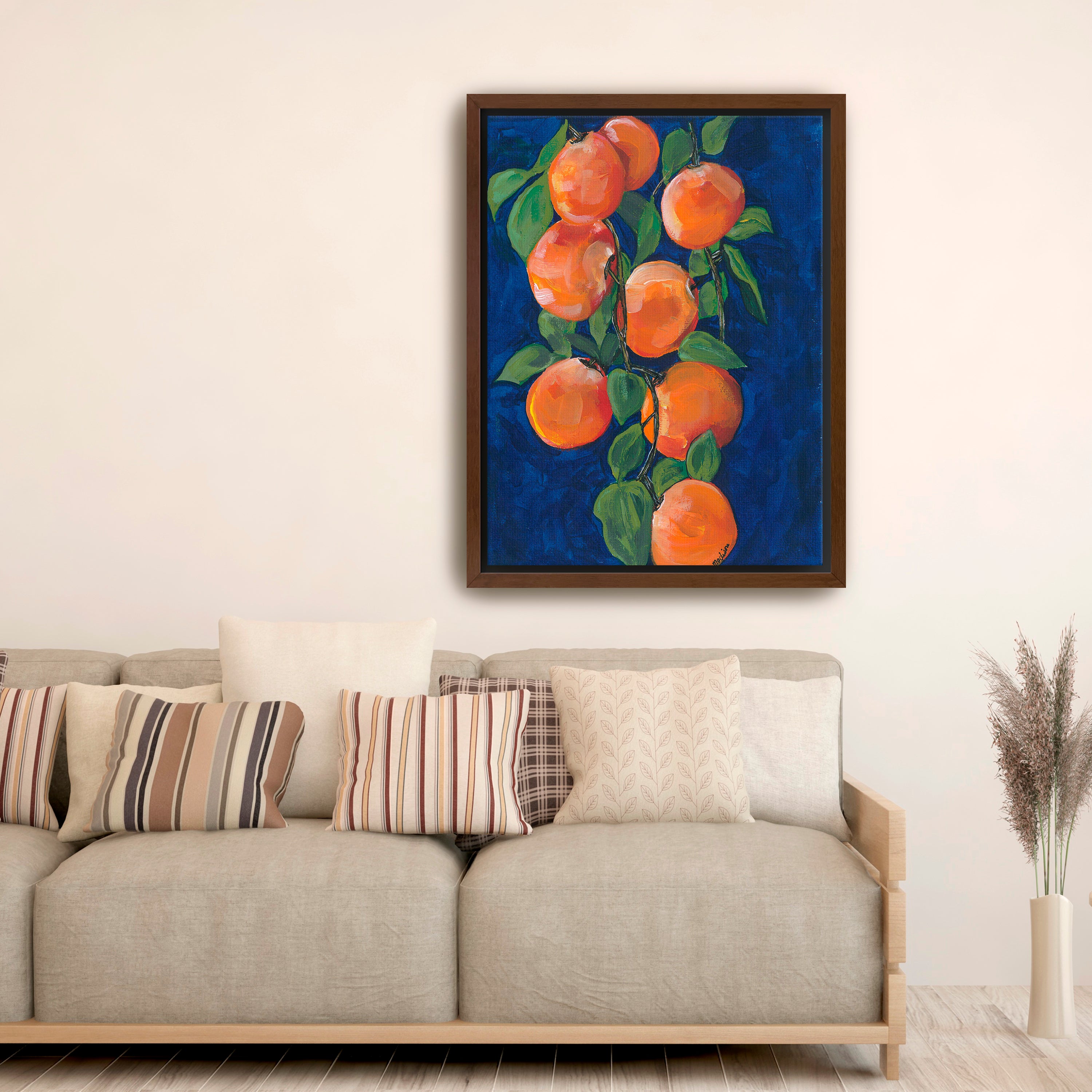 Orange peach Canvas Giclee