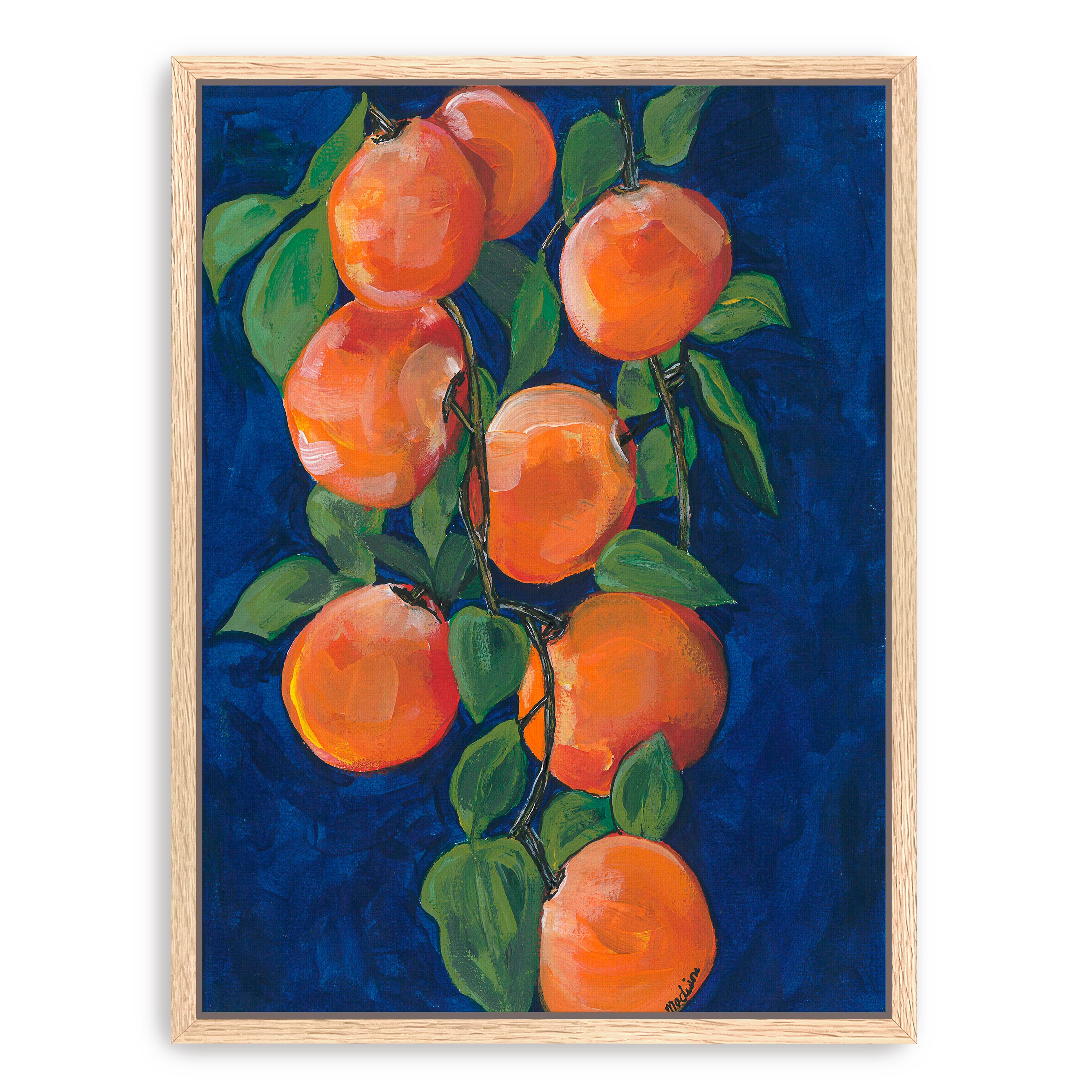 Orange peach Canvas Giclee