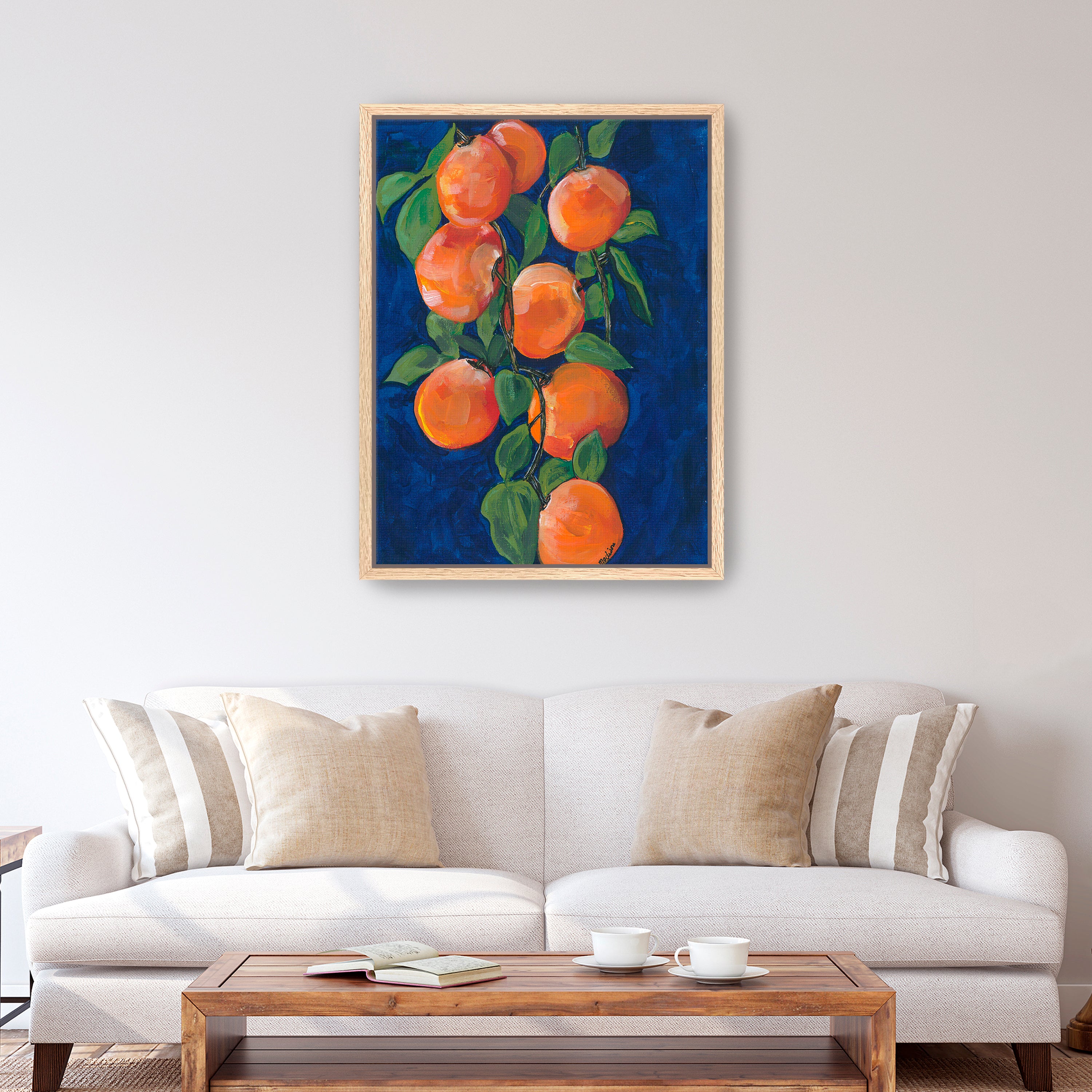 Orange peach Canvas Giclee
