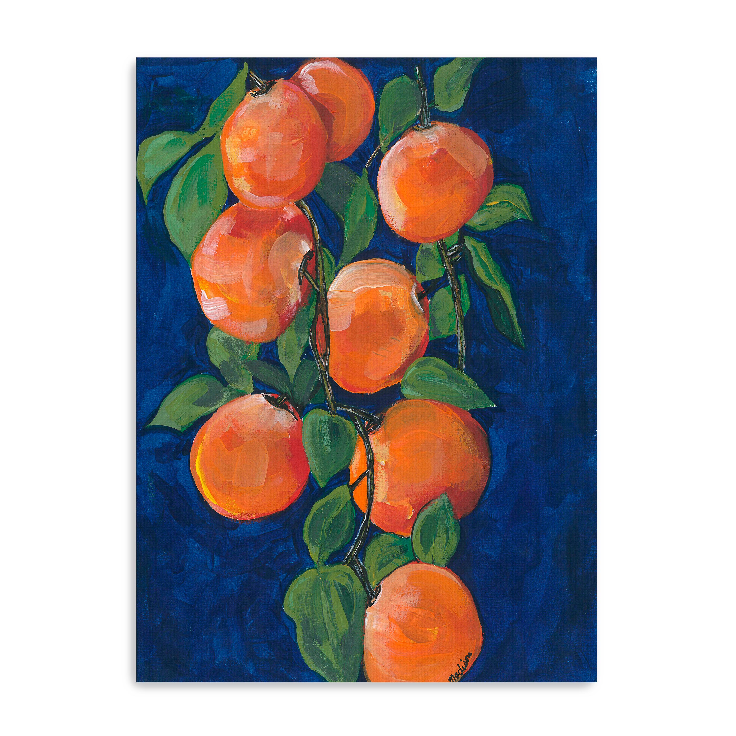 Orange peach Canvas Giclee