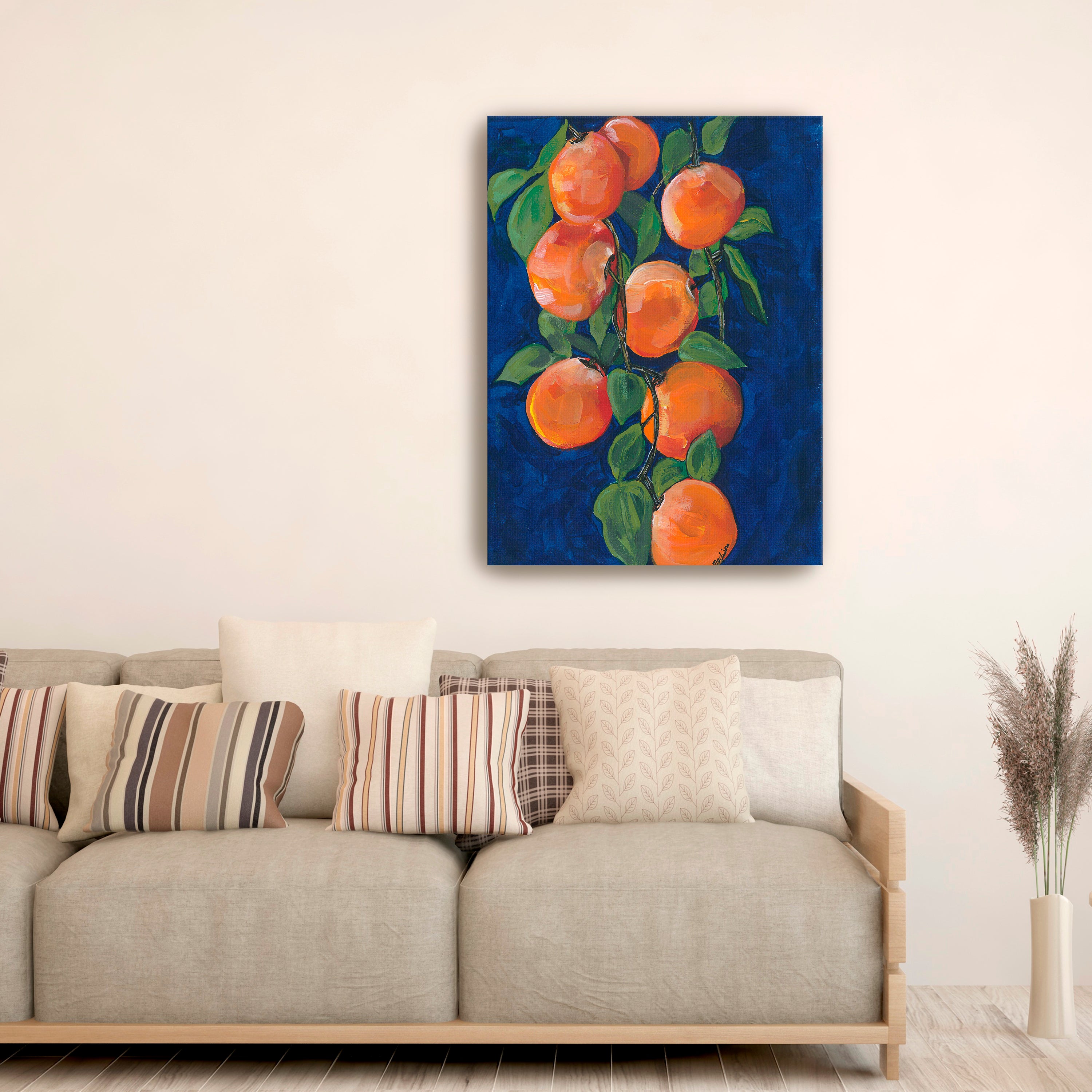 Orange peach Canvas Giclee