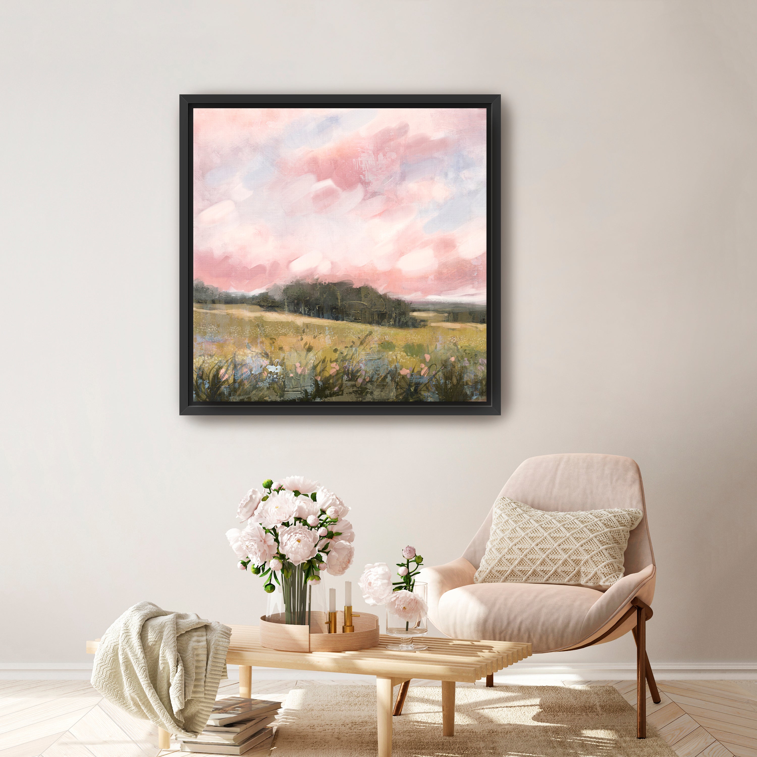 Spring fields I Canvas Giclee Wall Art