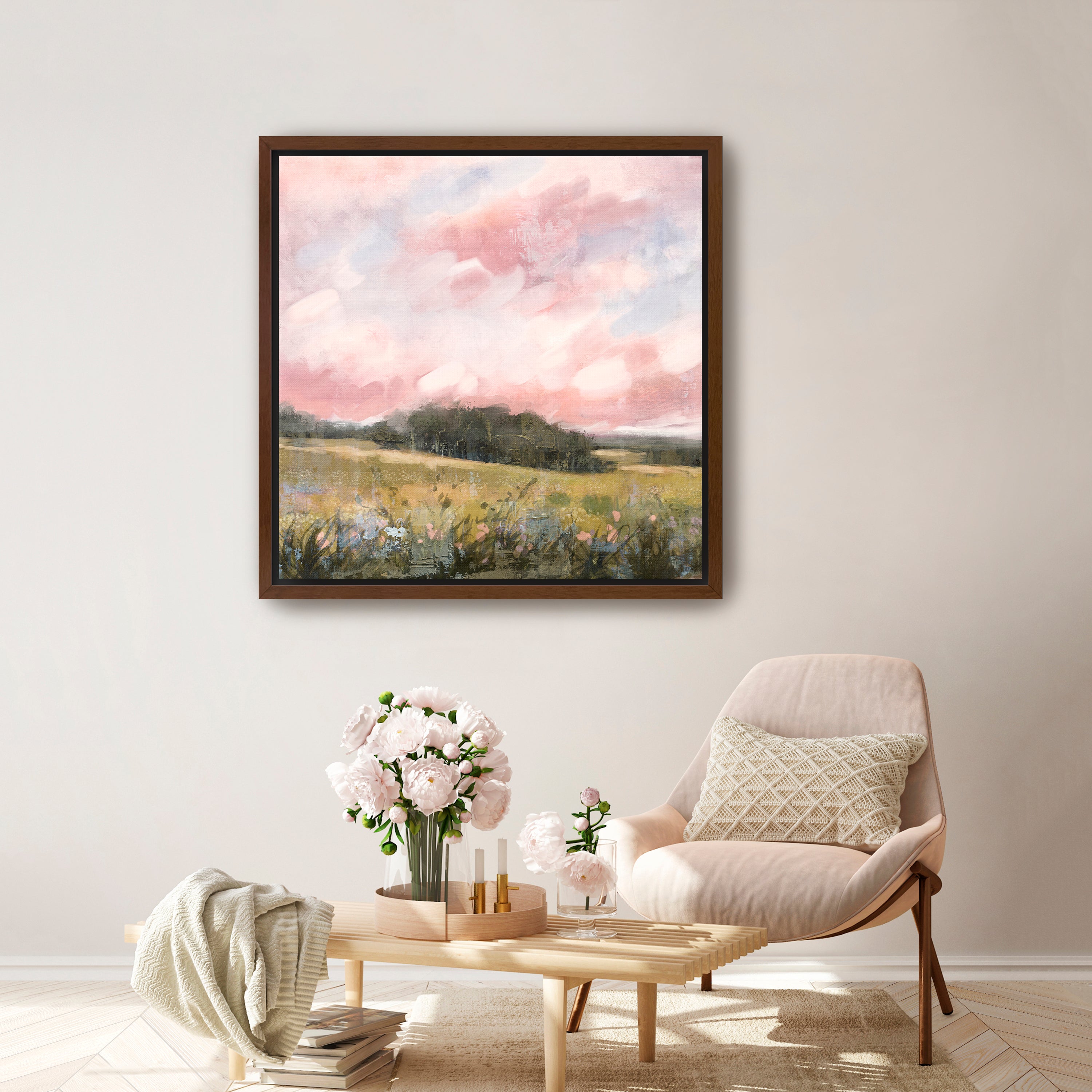 Spring fields I Canvas Giclee Wall Art