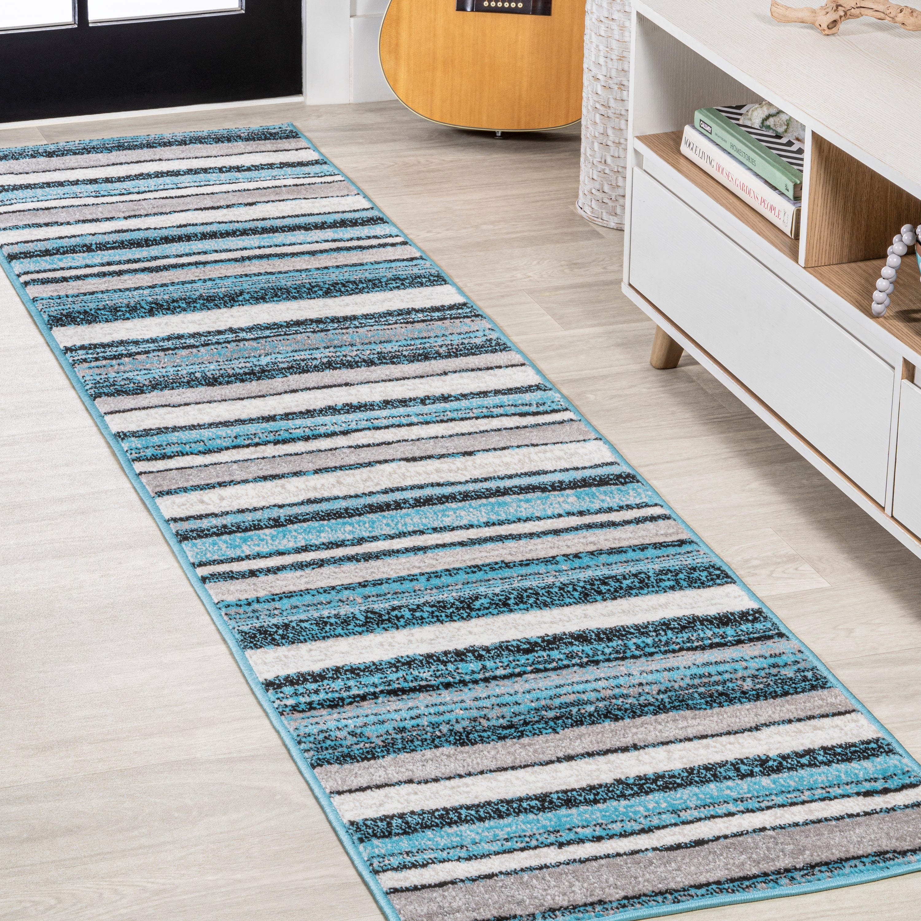 Magnolia Beach Strie' Striped Area Rug