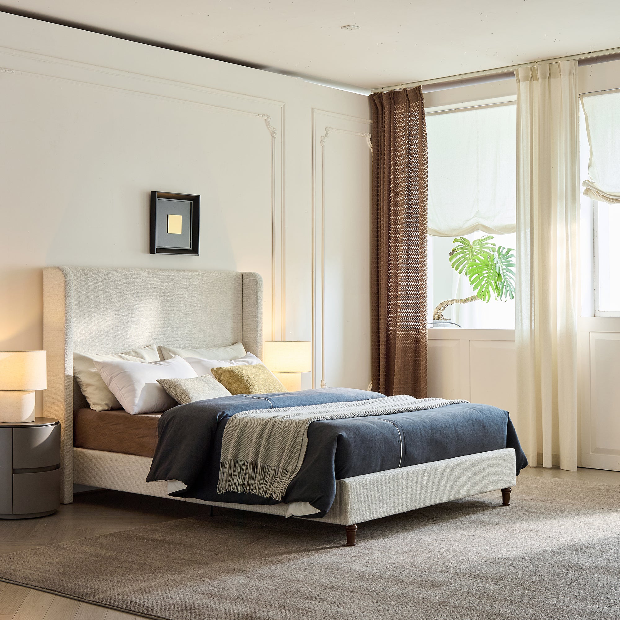 Harper Tall Headboard Upholstered Bed