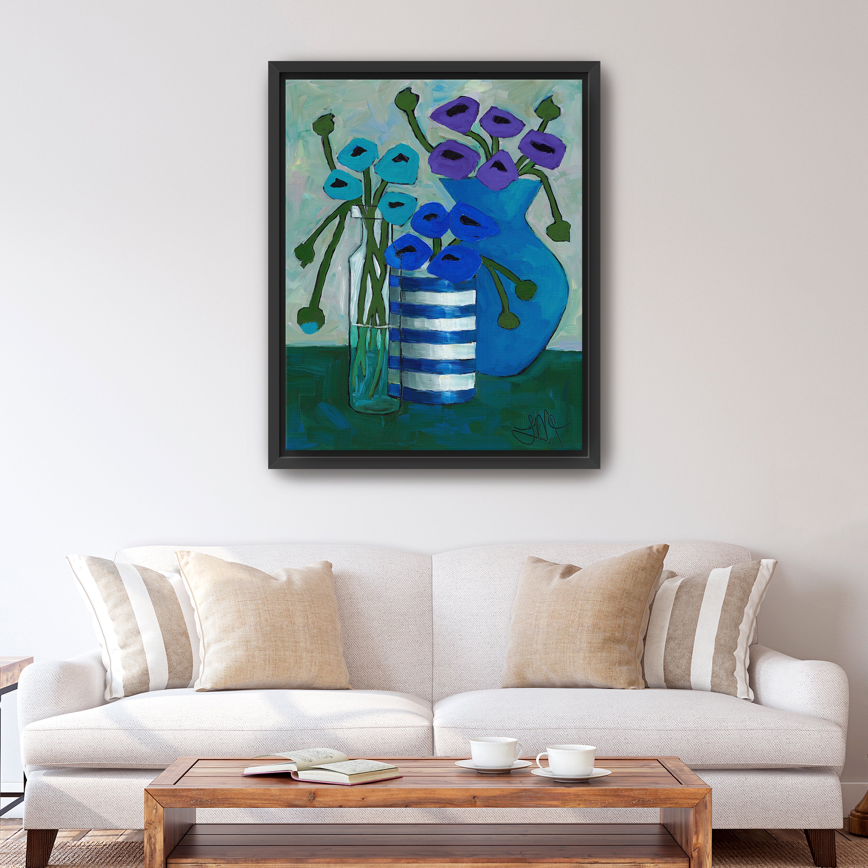 Cool Colors in Bloom Canvas Giclee