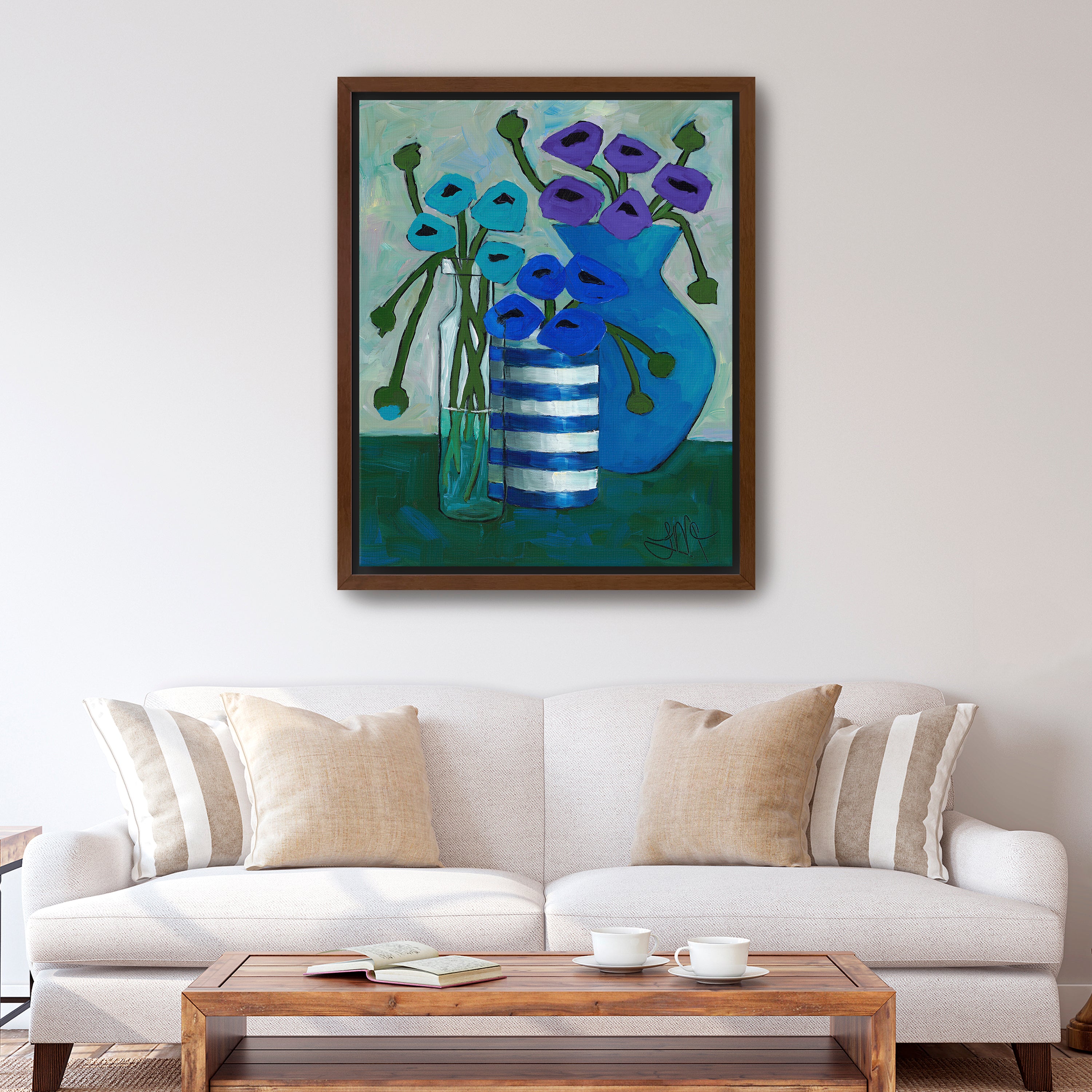 Cool Colors in Bloom Canvas Giclee